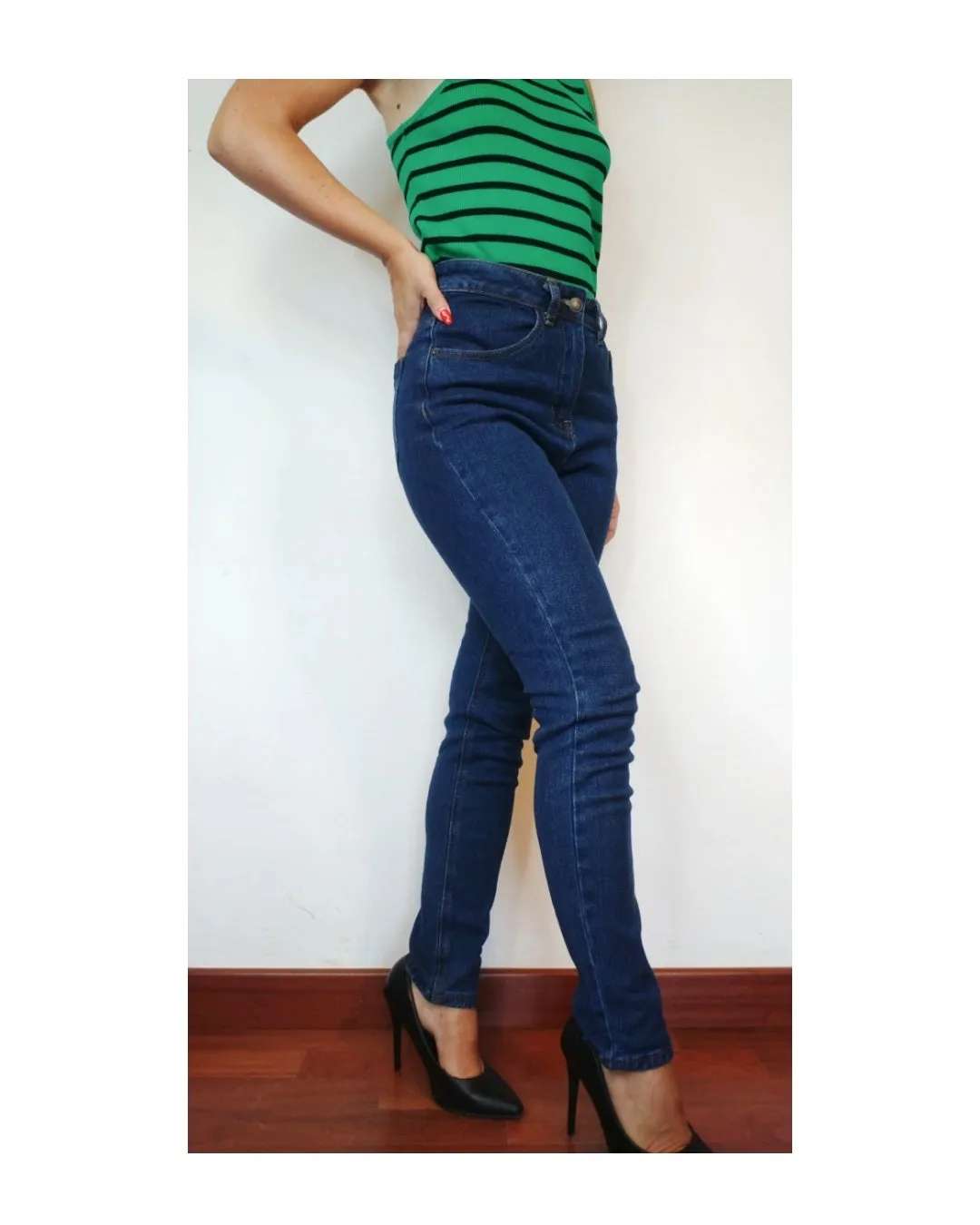 Jeans no stretch skinny lavaggio scuro!