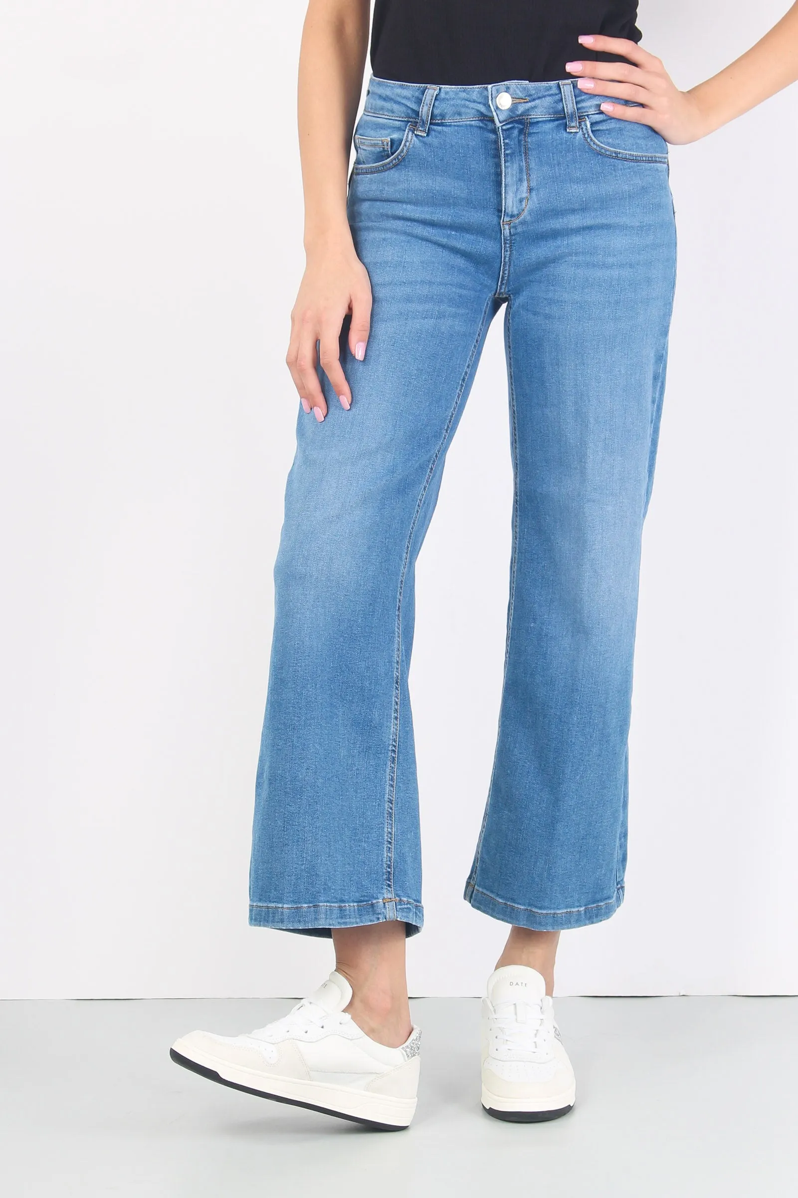 Jeans Parfait Cropped Denim Chiaro