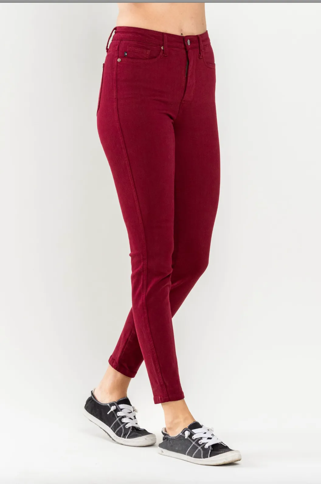 Judy Blue Tummy Control Skinny Jeans - Scarlet