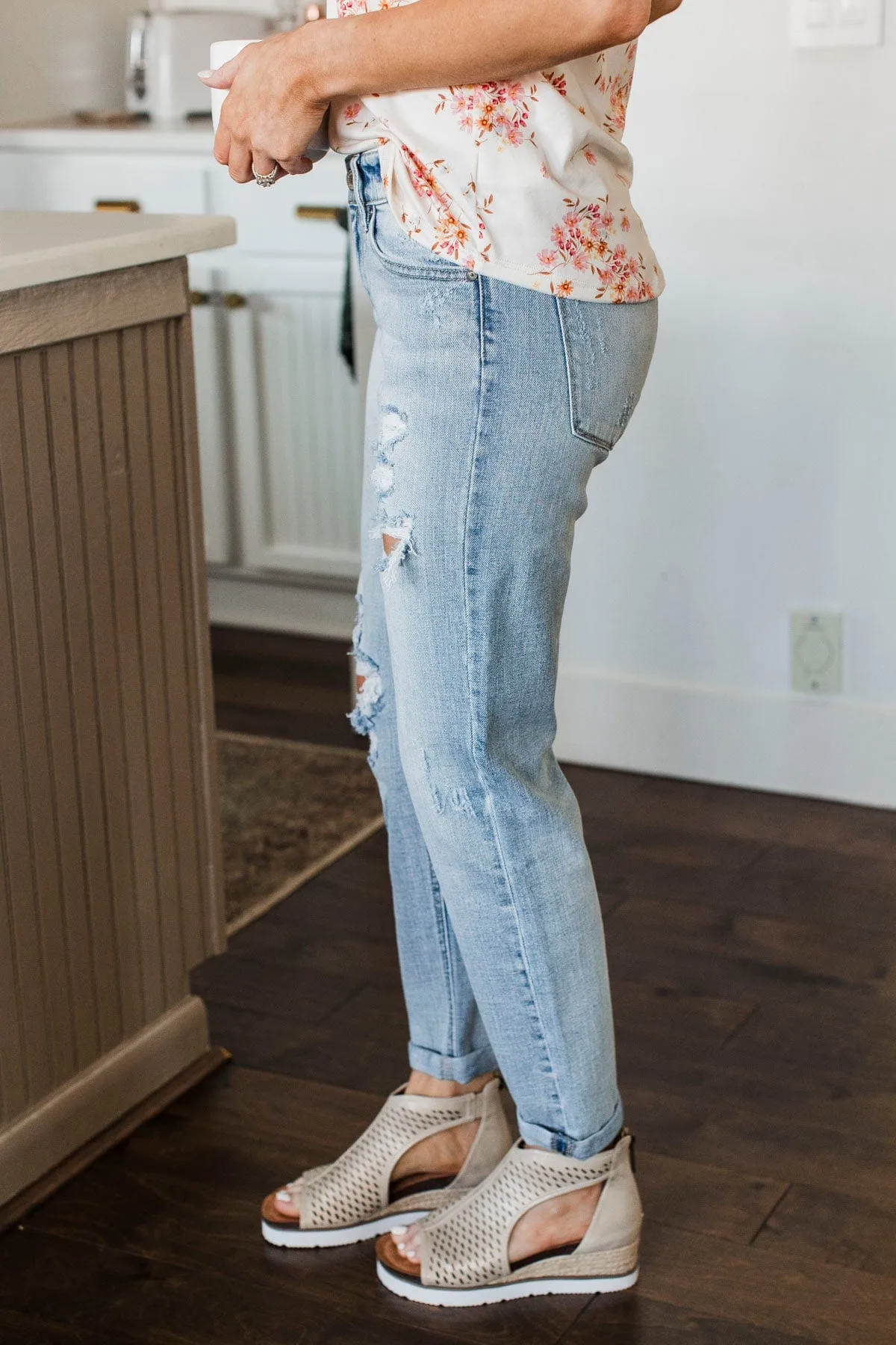 KanCan Boyfriend Jeans- Roxie Wash