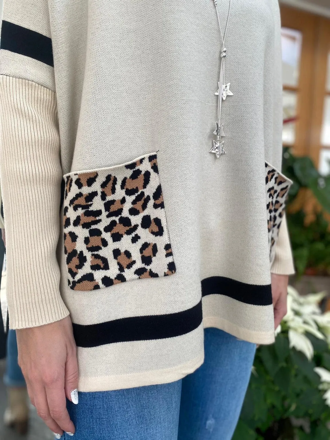 Leopard Pocket Jumper Jassie