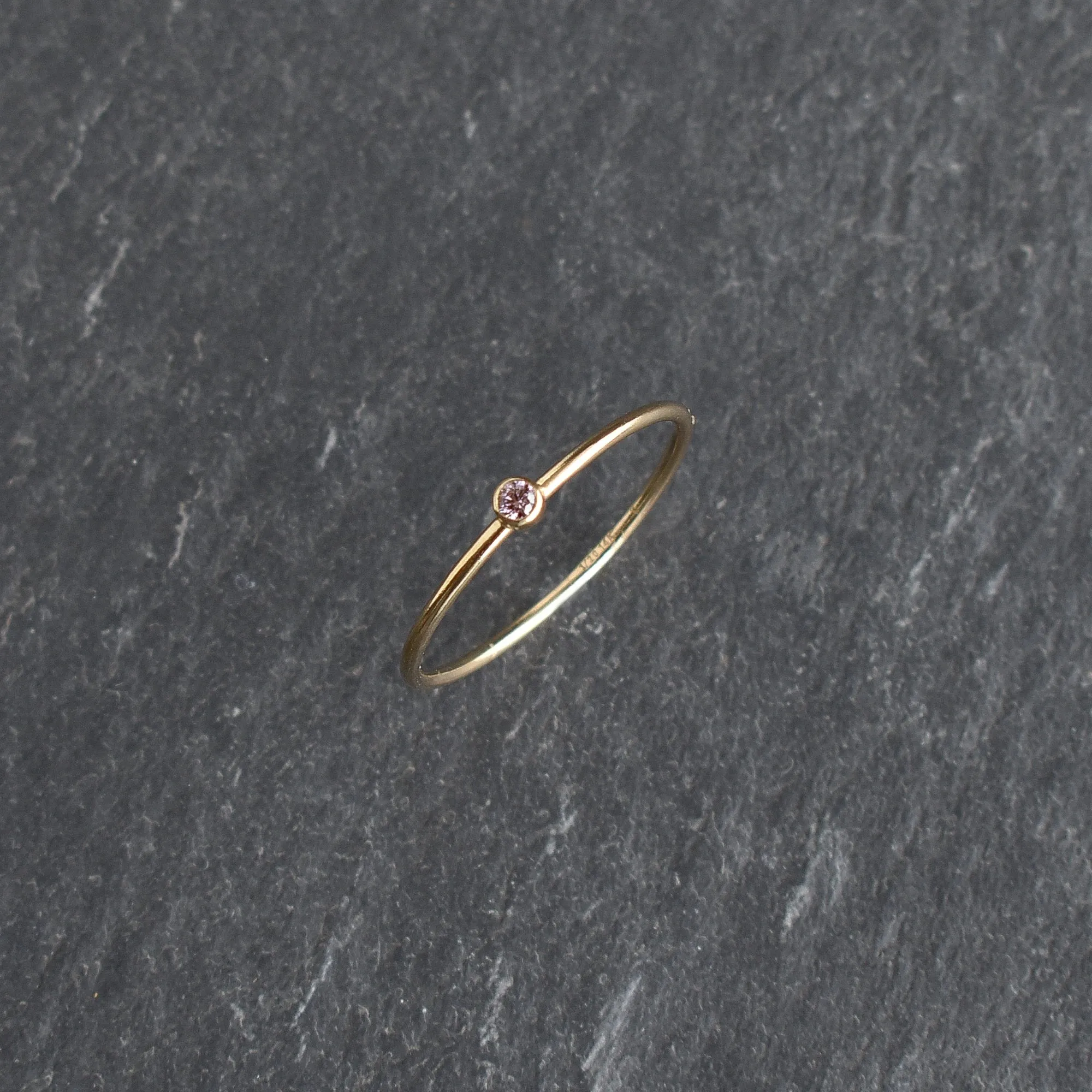 Light Pink CZ Stacking Ring - Pink Tourmaline October Birthstone