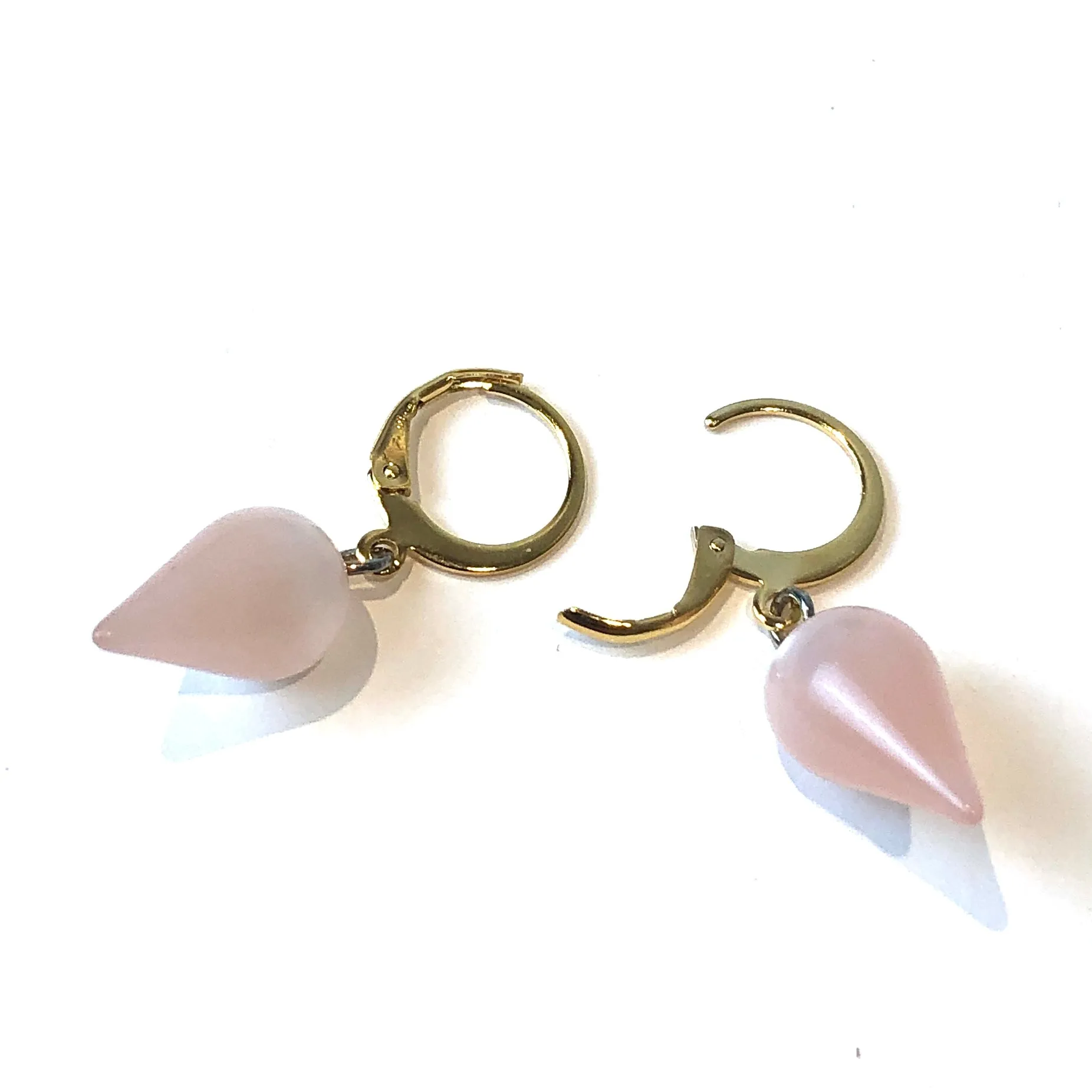 Light Pink Moonglow Midi Spike Cuff Hoops