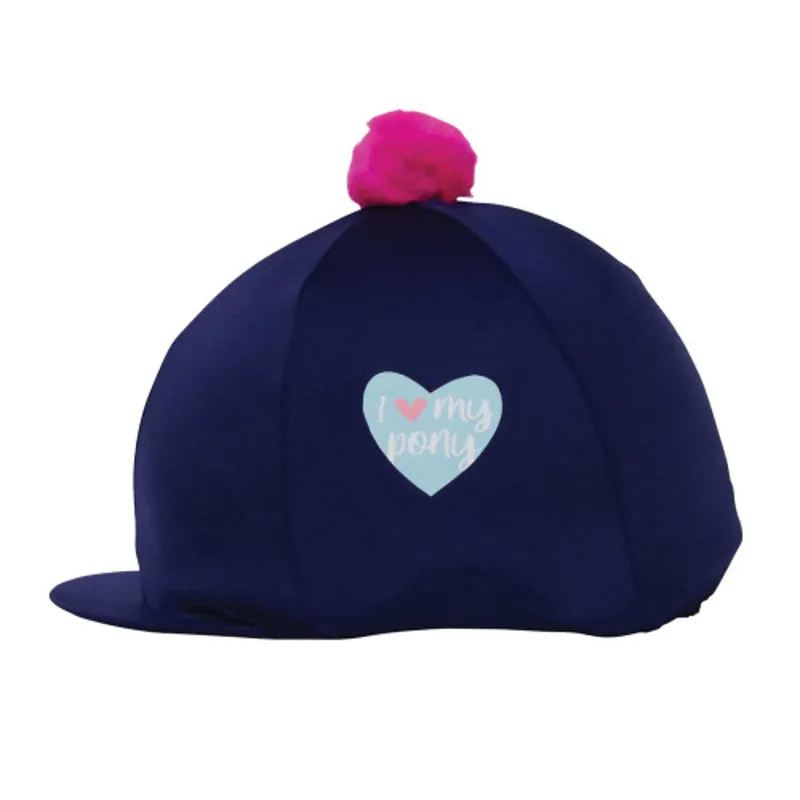 Little Rider I Love My Pony Hat Silk in Navy/Pink - WEB EXCLUSIVE