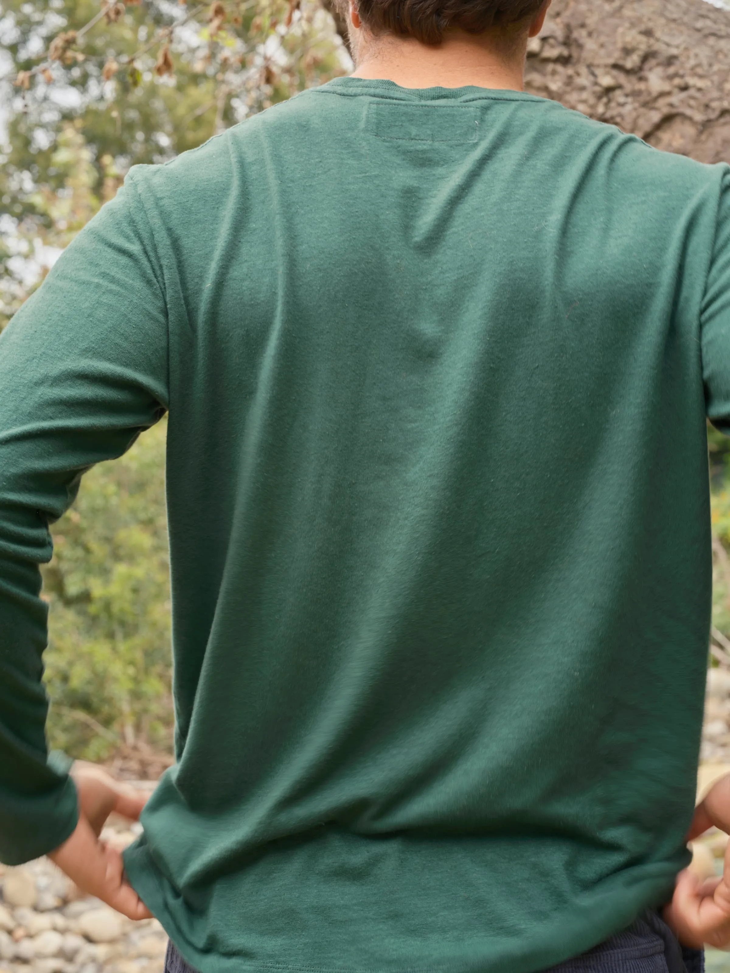 Long Sleeve Hemp Pocket Tee