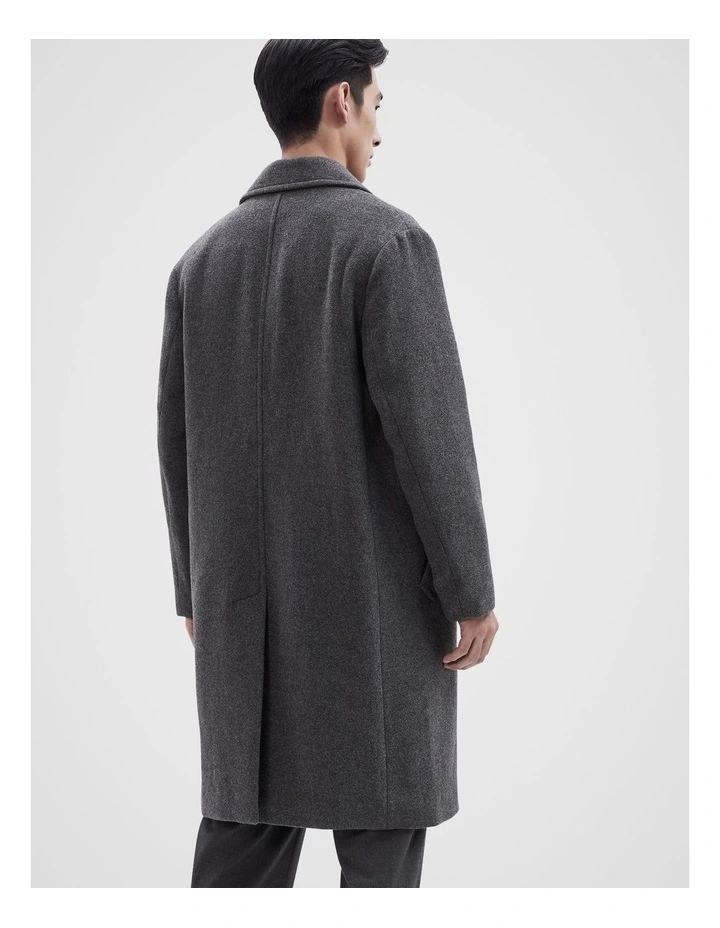 Longline Coat in Charcoal