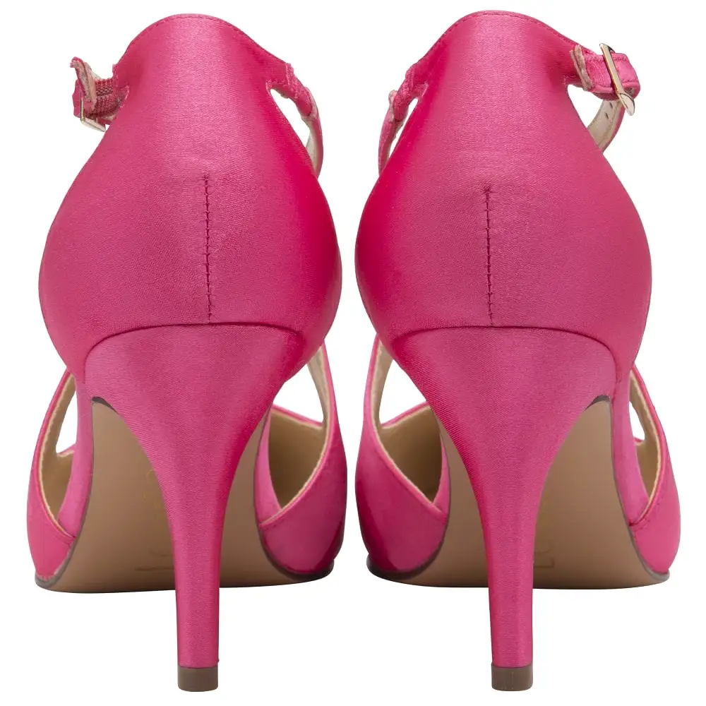 LOTUS Pink Satin Heeled Shoe