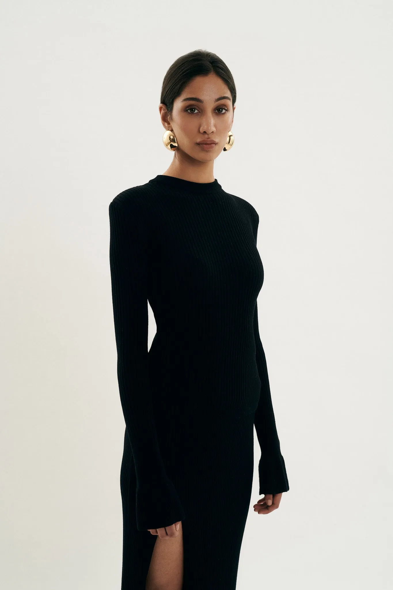 Lucie Long Sleeve Top Black