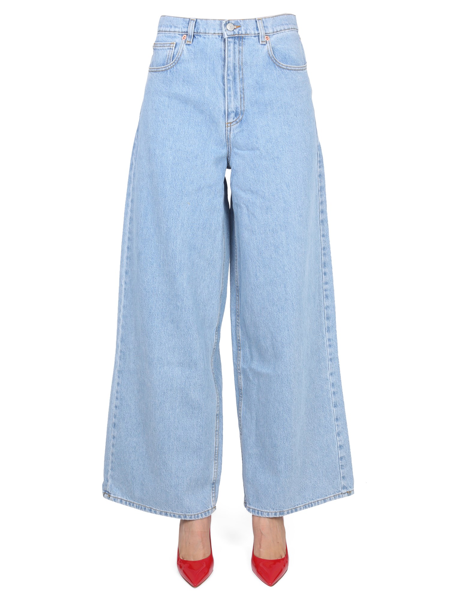 MAGDA BUTRYM    WIDE LEG COTTON DENIM JEANS