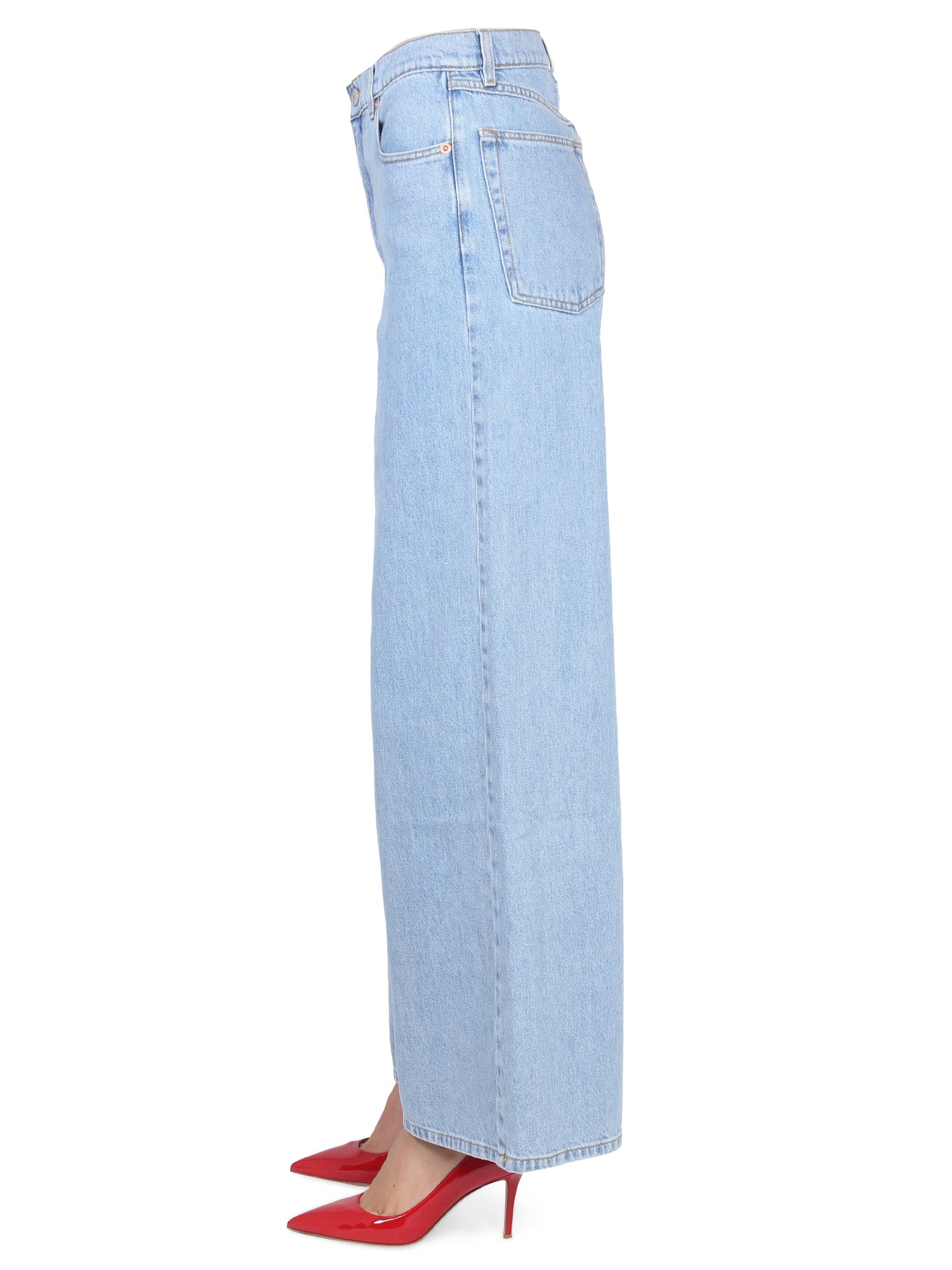 MAGDA BUTRYM    WIDE LEG COTTON DENIM JEANS