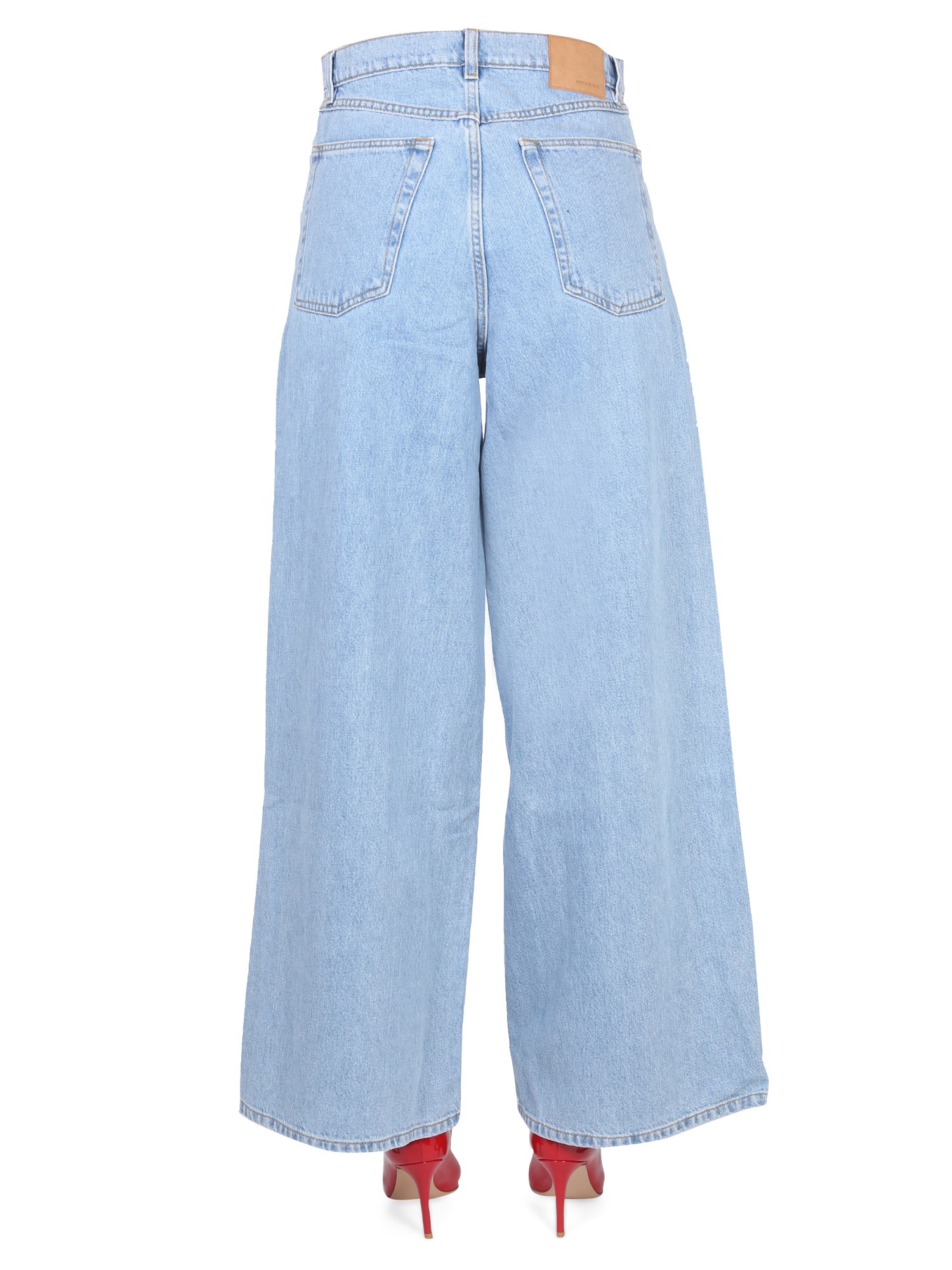 MAGDA BUTRYM    WIDE LEG COTTON DENIM JEANS