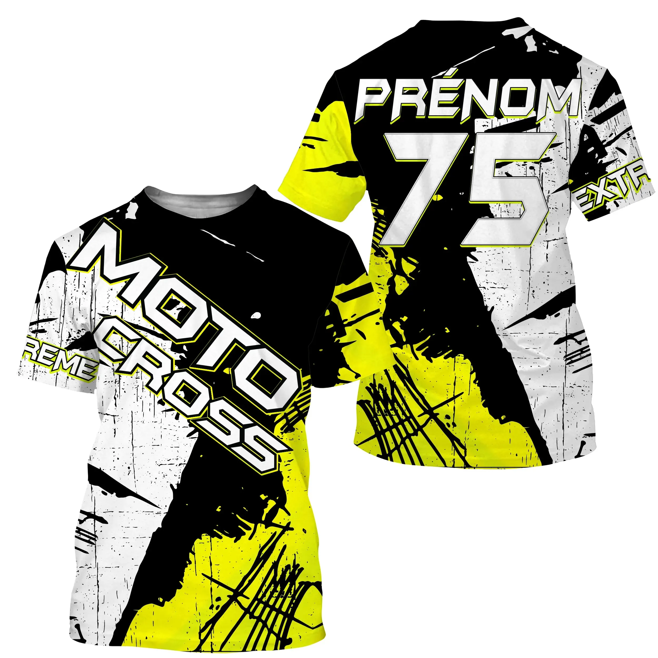 Maillot Cross Dirt Bike Personnalisé Jaune, Cadeau Pilote Moto Cross, Courses Tout-Terrain - MZ29122207