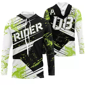 Maillot Cross Dirt Bike Personnalisé Vert Et Noir, Cadeau Original Pilote Tout-Terrain - MZ28122207