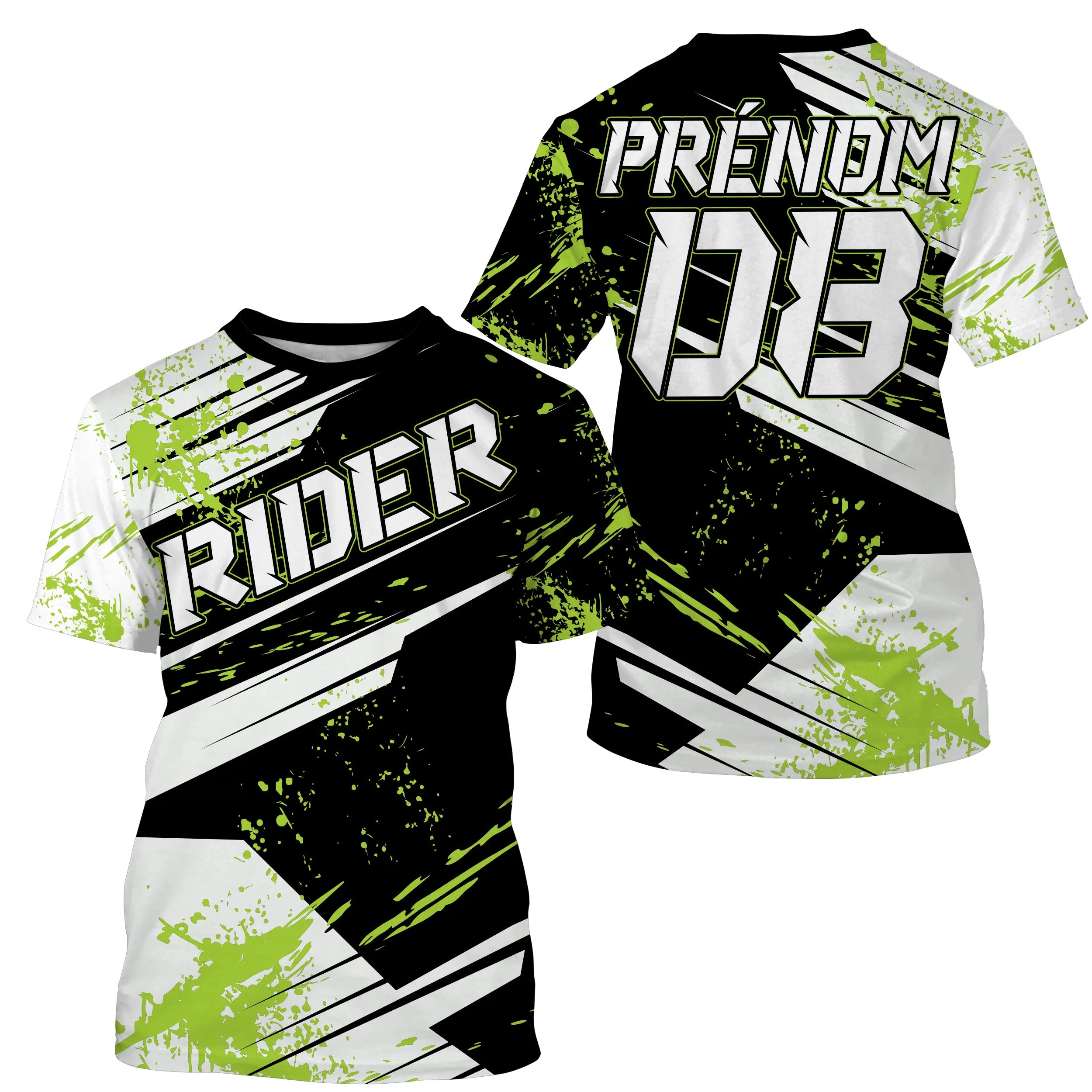 Maillot Cross Dirt Bike Personnalisé Vert Et Noir, Cadeau Original Pilote Tout-Terrain - MZ28122207