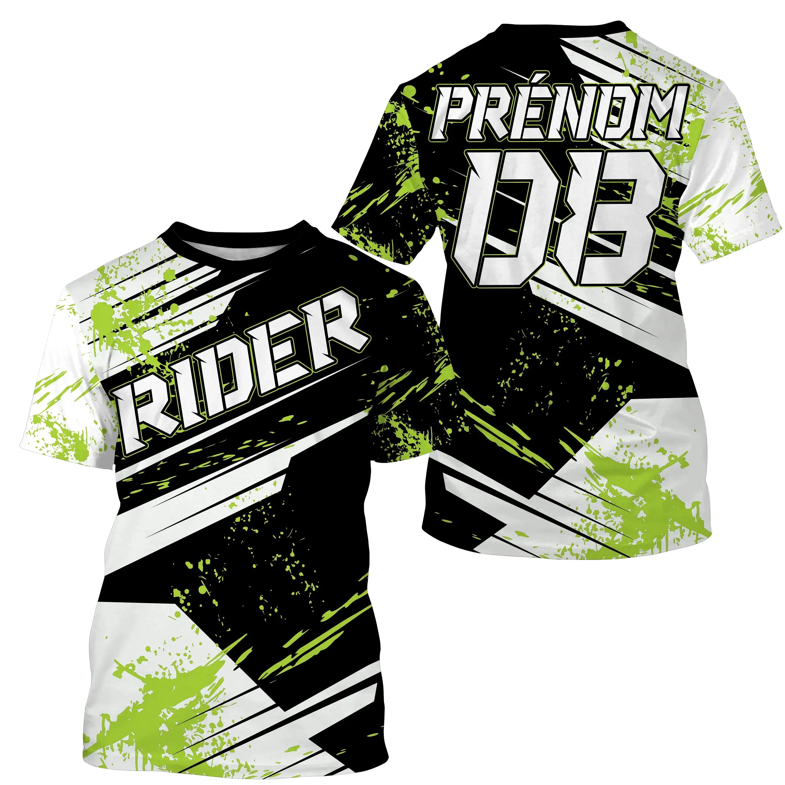 Maillot Cross Dirt Bike Personnalisé Vert Et Noir, Cadeau Original Pilote Tout-Terrain - MZ28122207