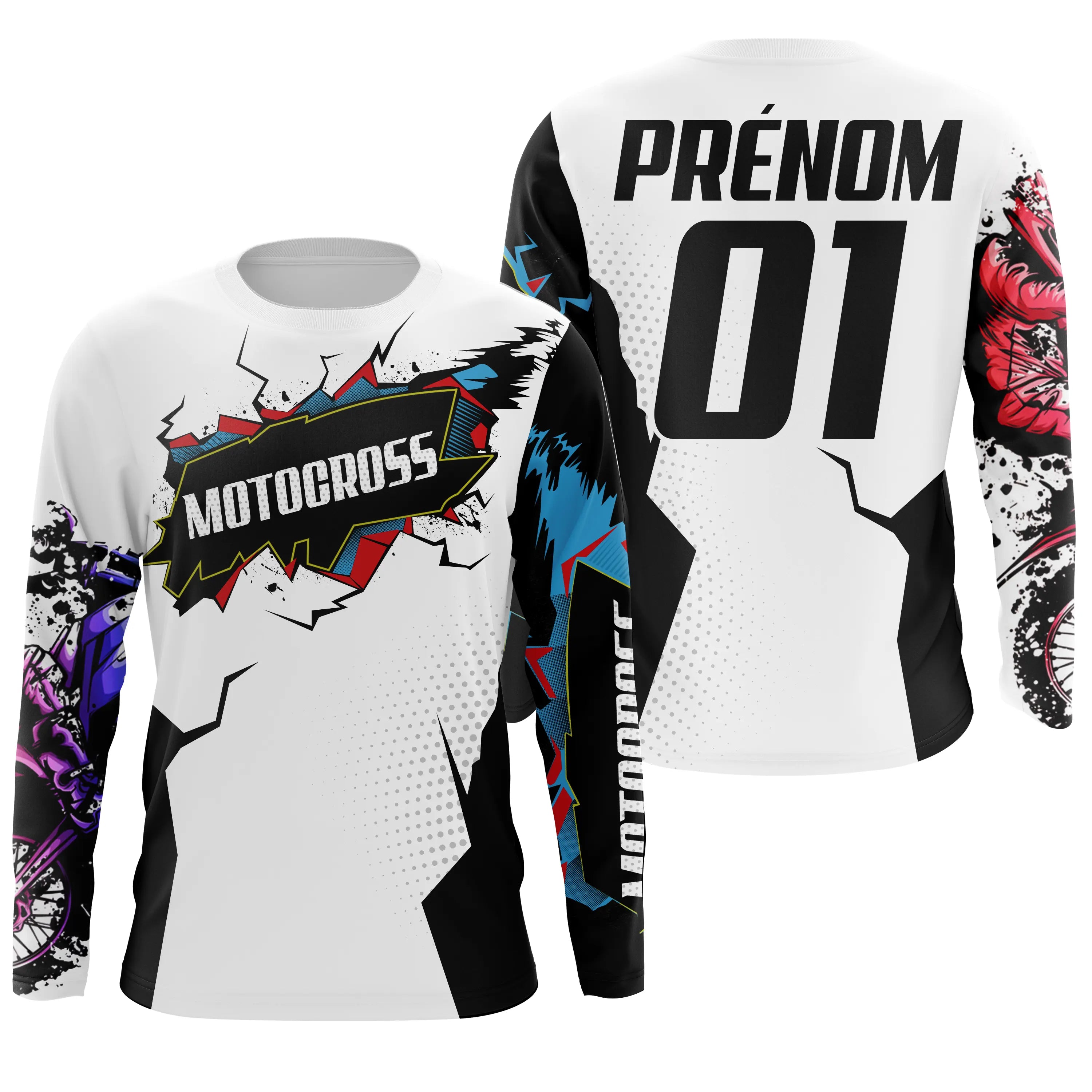 Maillot Cross Personnalisé, Dirt Bike, Cadeau Original Fan De Motos Tout-Terrain - CT17122227