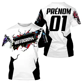 Maillot Cross Personnalisé, Dirt Bike, Cadeau Original Fan De Motos Tout-Terrain - CT17122227