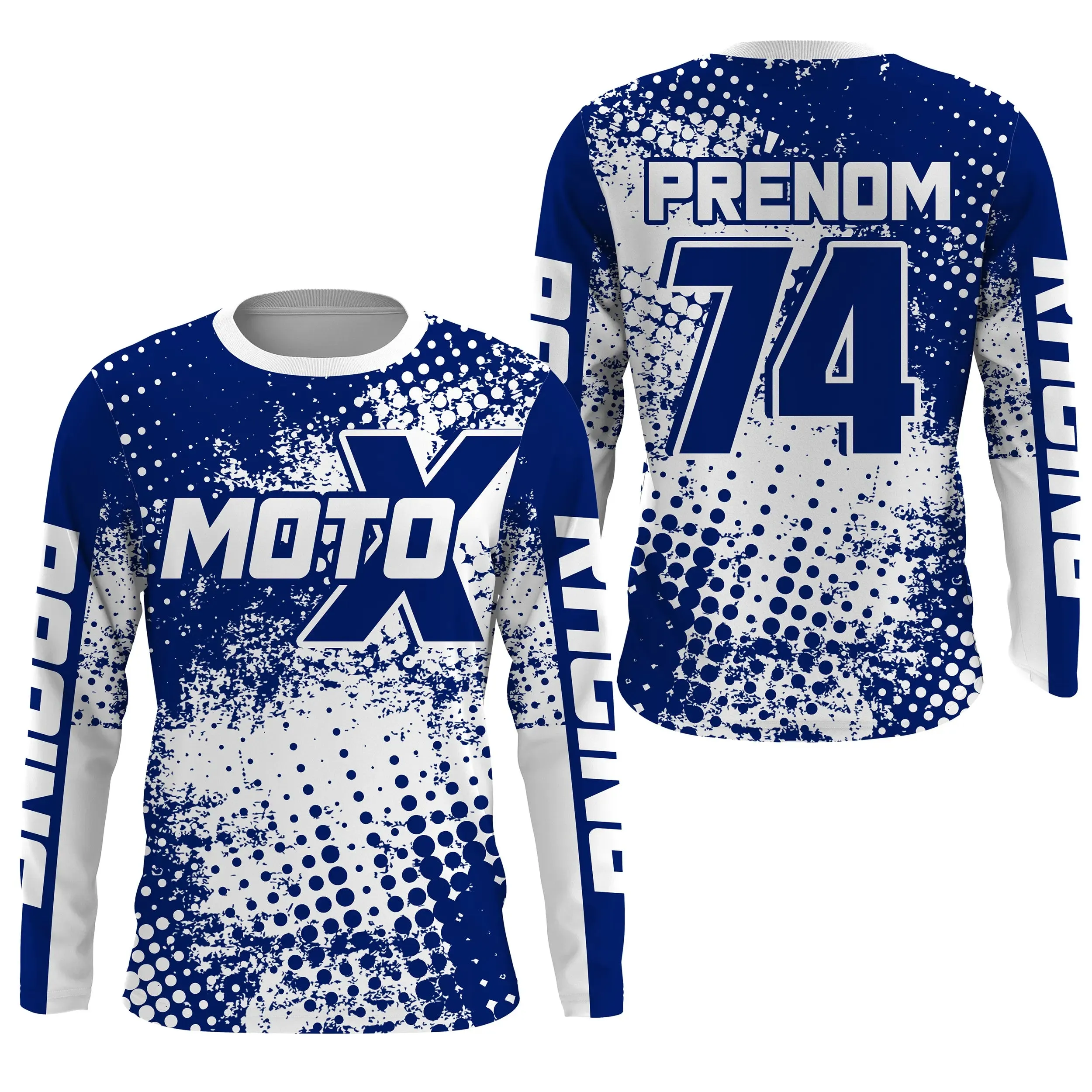 Maillot Cross Personnalisé Protection UV, Cadeau Original Pilote MX, T-shirt Dirt Bike Passion - CT21122204