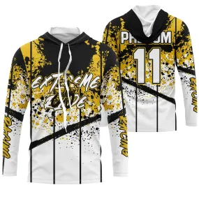 Maillot Cross Protection UV Jaune, Cadeau Personnalisé Pilote Moto Cross, Courses Dirt Bike - MZ27122208