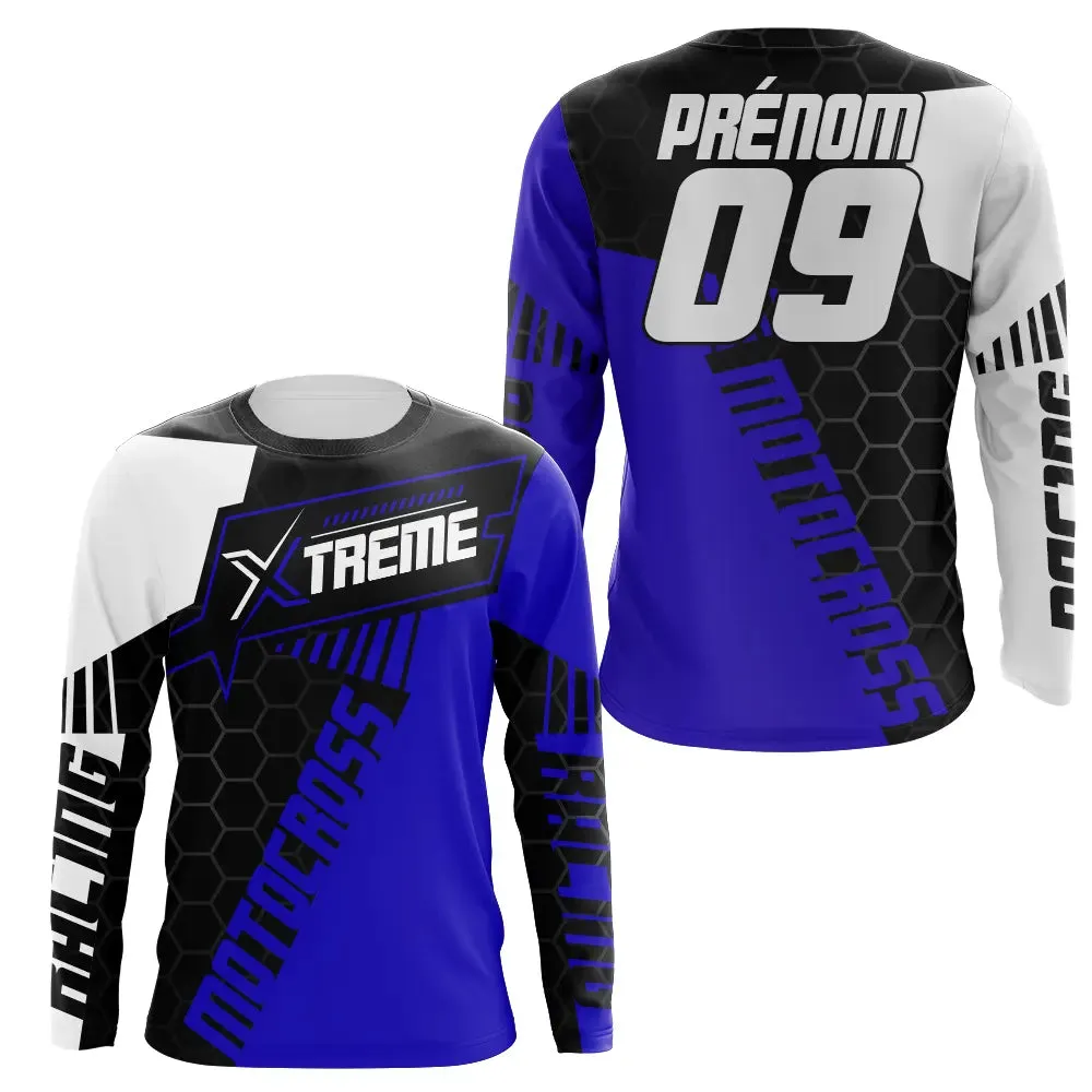 Maillot Cross Protection UV Personnalisé, MX Extrême Tout-Terrain, Dirt Bike Racing - CT19122233