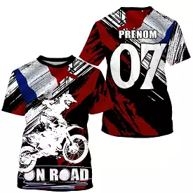 Maillot Cross Protection UV Personnalisé, MX Passion, On Road, Drapeau Franais - CT19122229