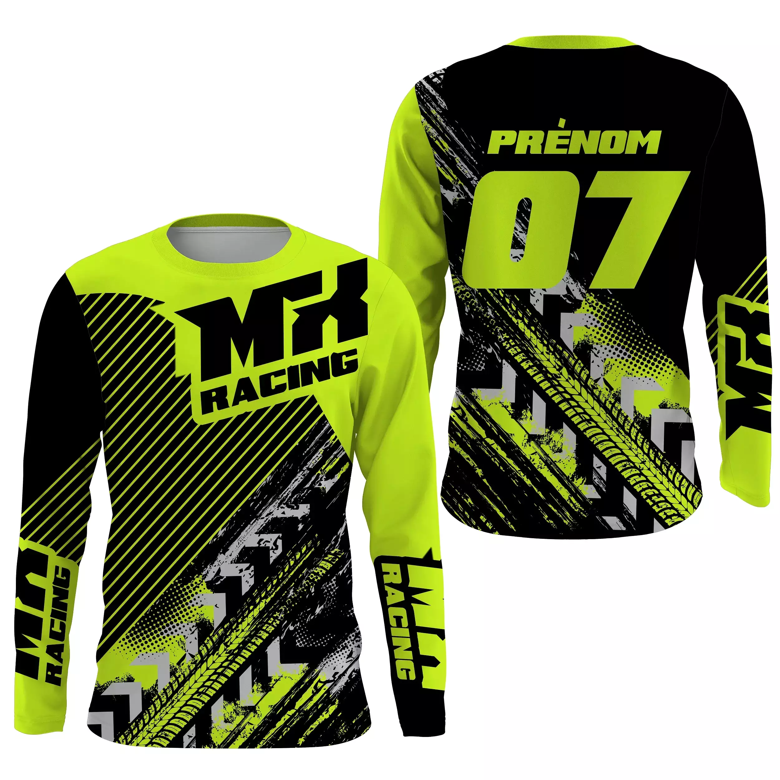 Maillot Cross Protection UV Vert, Cadeau Fan Moto Cross Racing Deux Roues - CT20122217