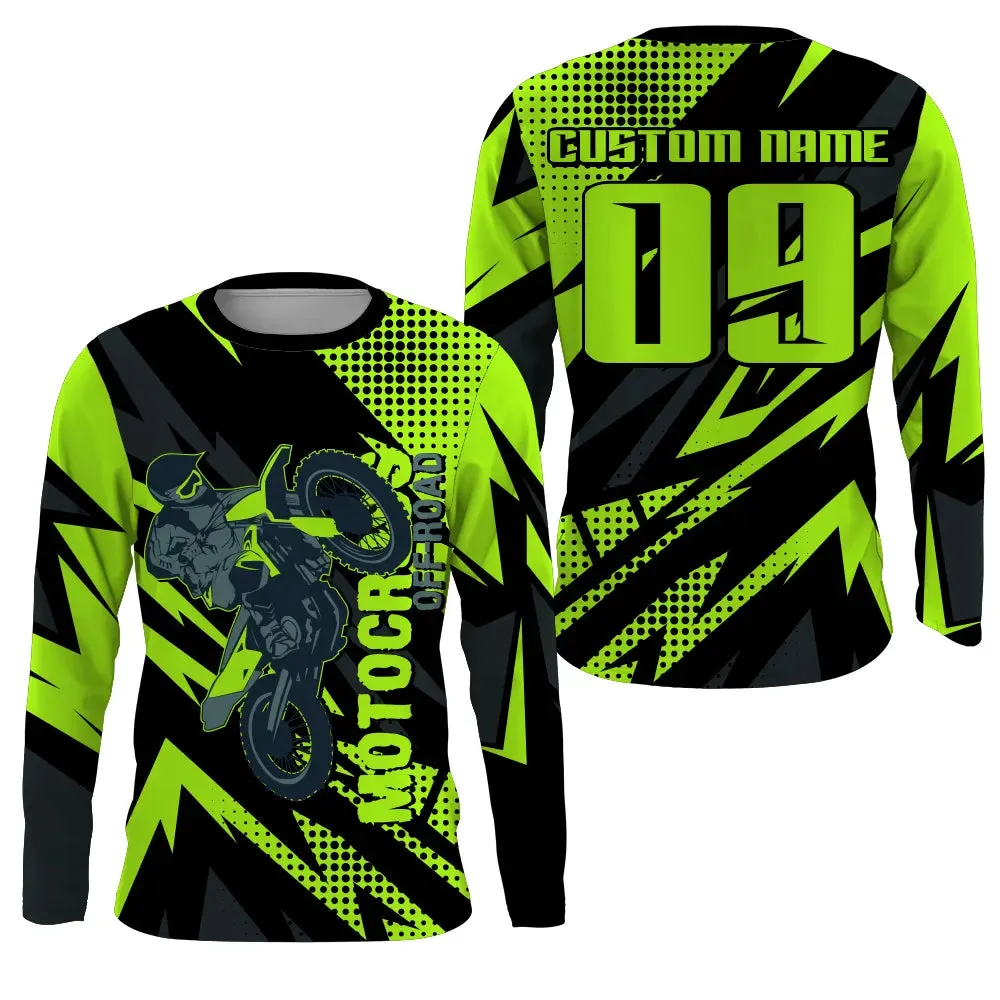 Maillot Cross Protection UV Vert, Cadeau Personnalisé MX Passion, Moto Tout-Terrain - CT19122239