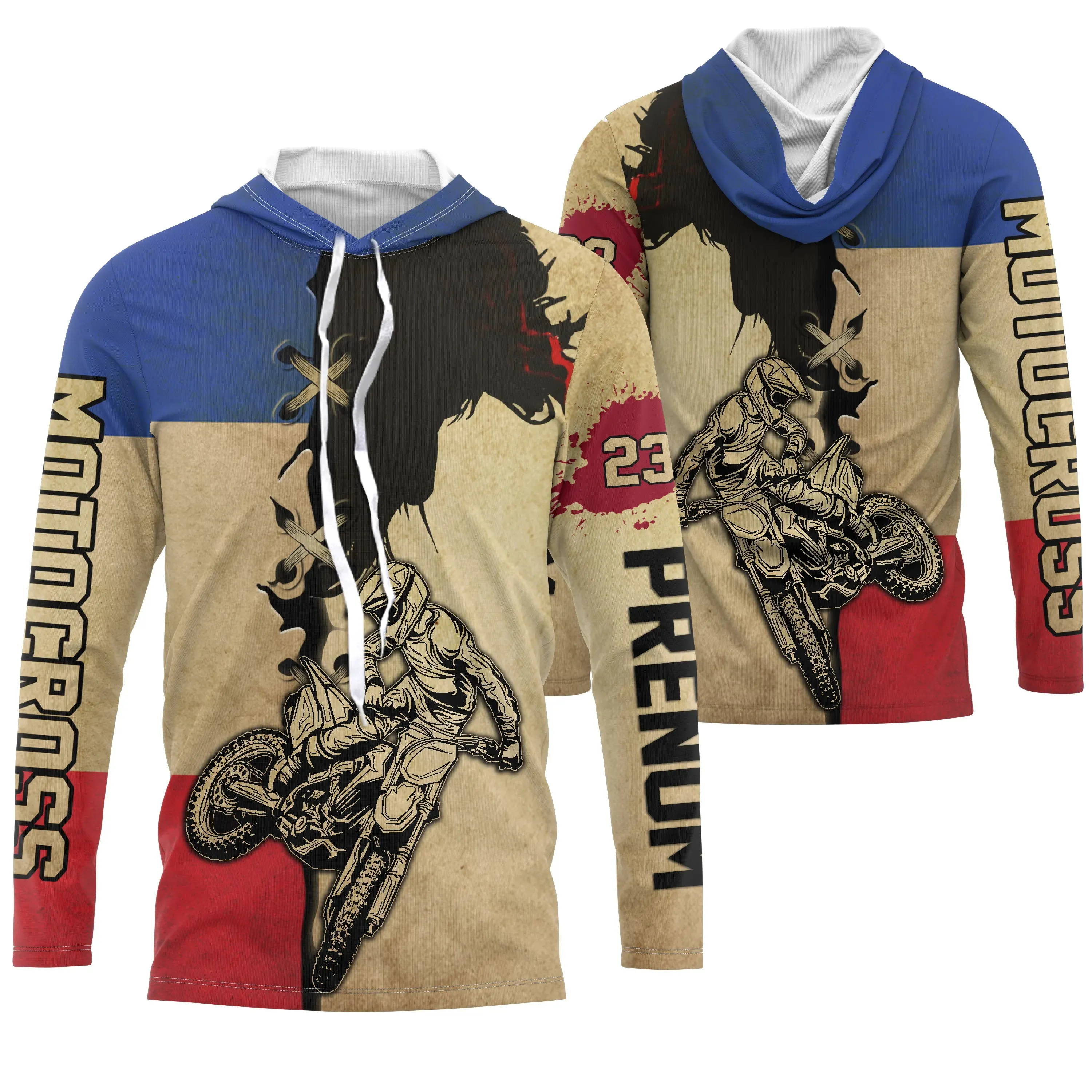 Maillot De Cross MX Racing, Dirt Bike Drapeau France, Cadeau Personnalisé Fan Motos Tout-Terrain - CT15122233