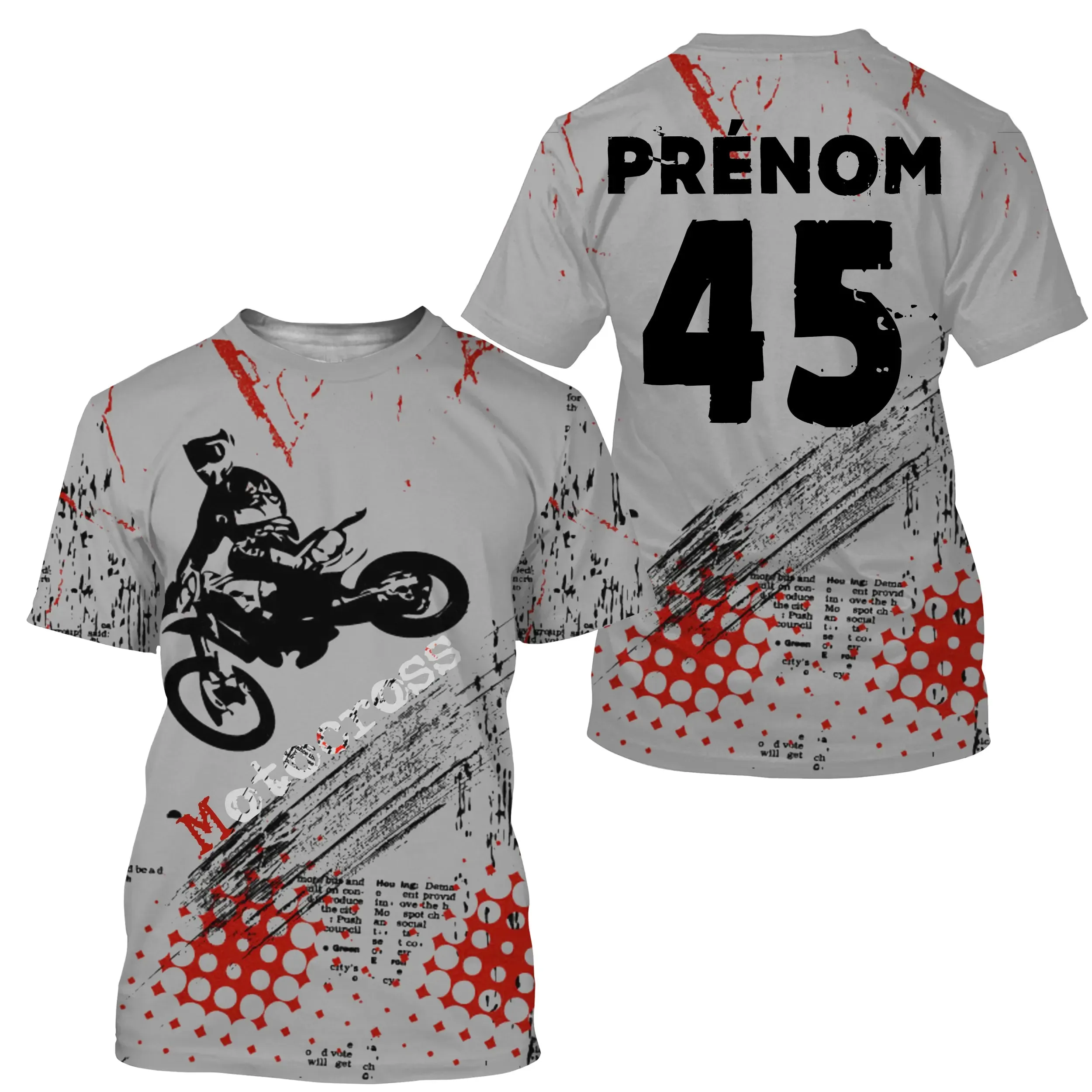 Maillot De Motocross Personnalisé Freestyle FMX Dirt Bike Rider - Courses De Motos Tout-Terrain - CT15122227