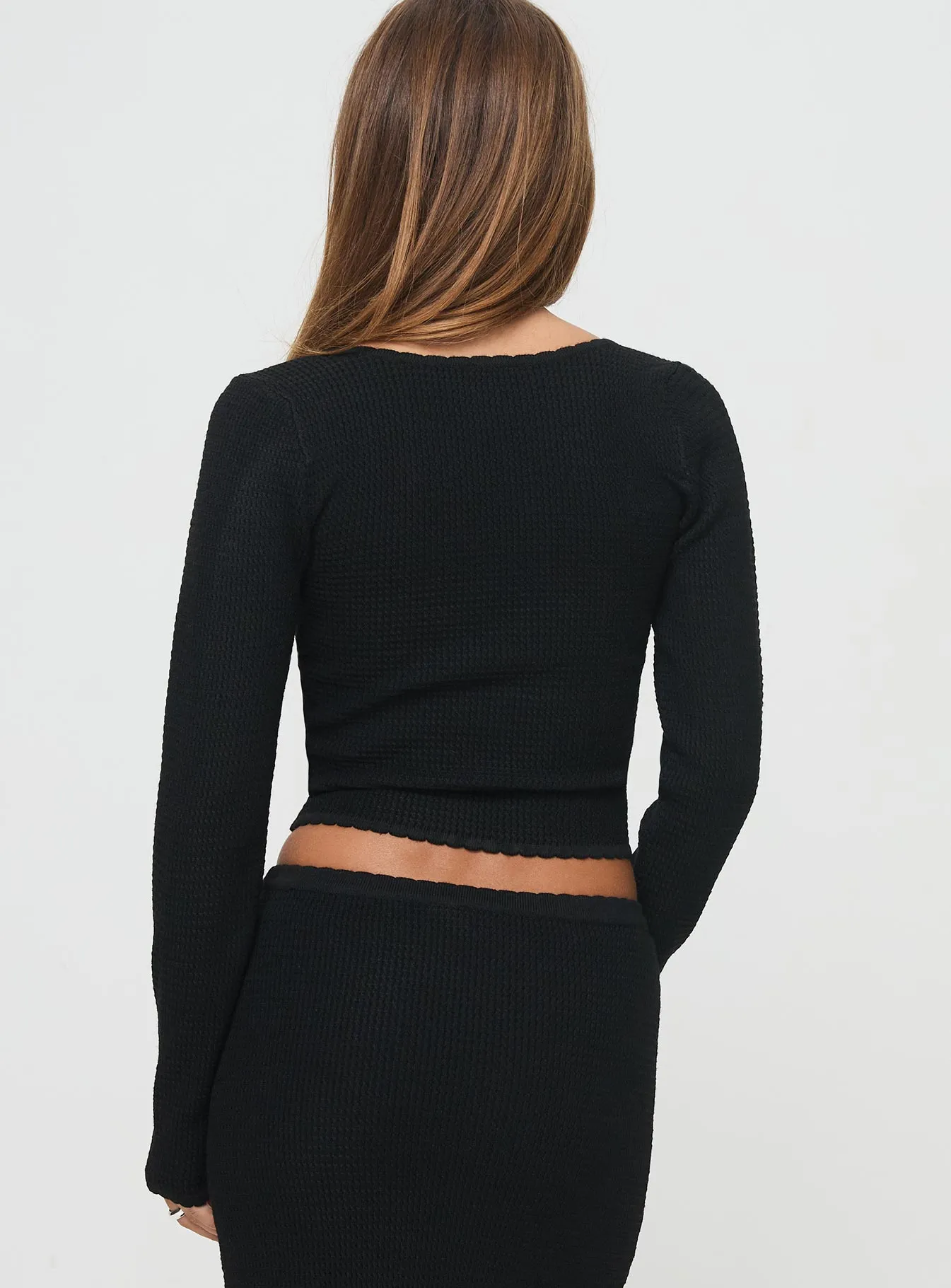 Memi Long Sleeve Top Black