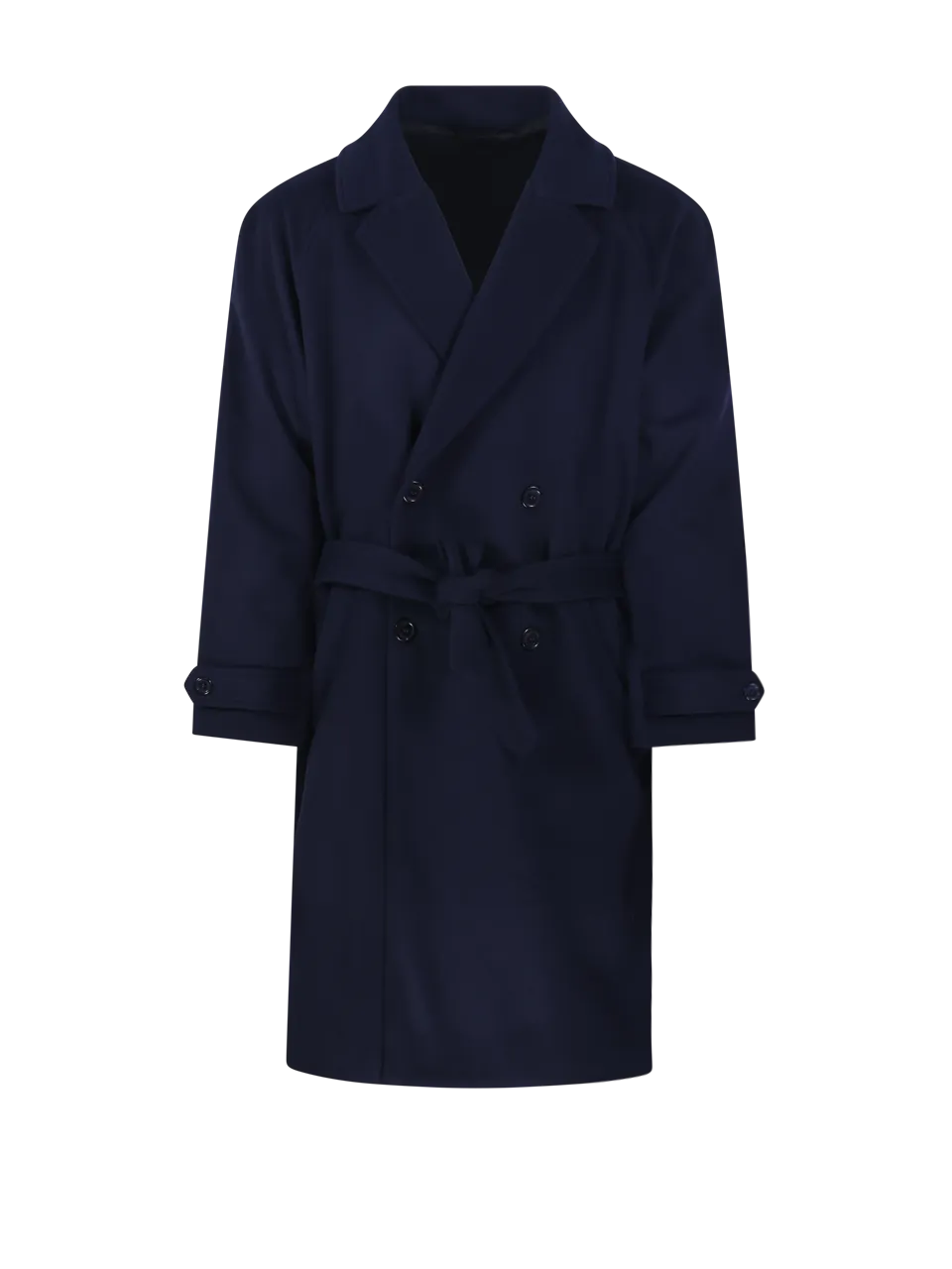 MEN MARCO COPPOLA DARK BLUE VIRGIN WOOL COAT