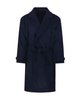 MEN MARCO COPPOLA DARK BLUE VIRGIN WOOL COAT