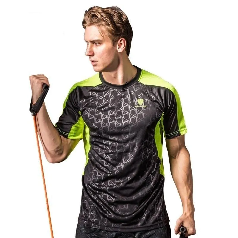 Men's Fitness Sports Running Clothes Quick Dry Printed T-Shirt