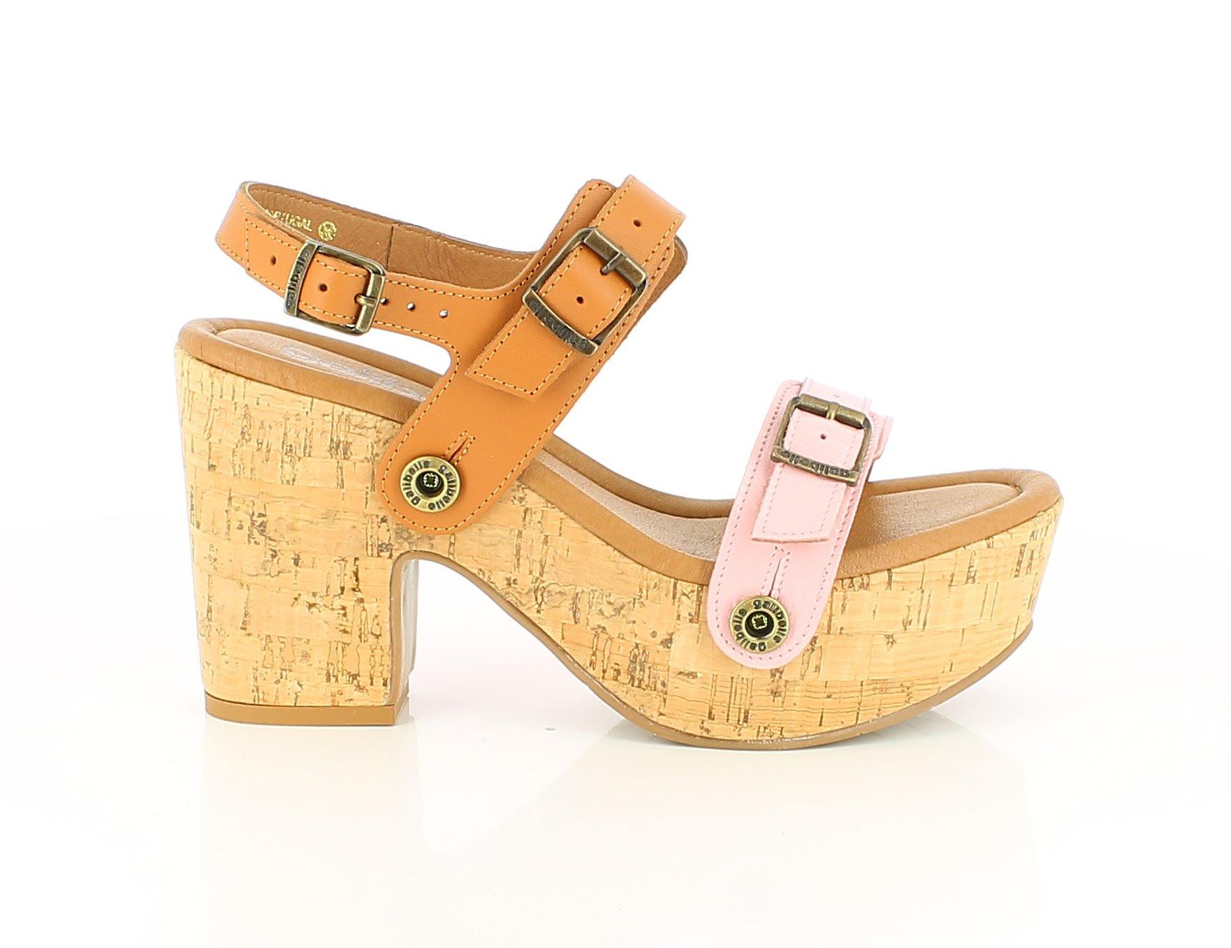 Mia Cork Pack - Camel, Light Pink, White Snake Straps