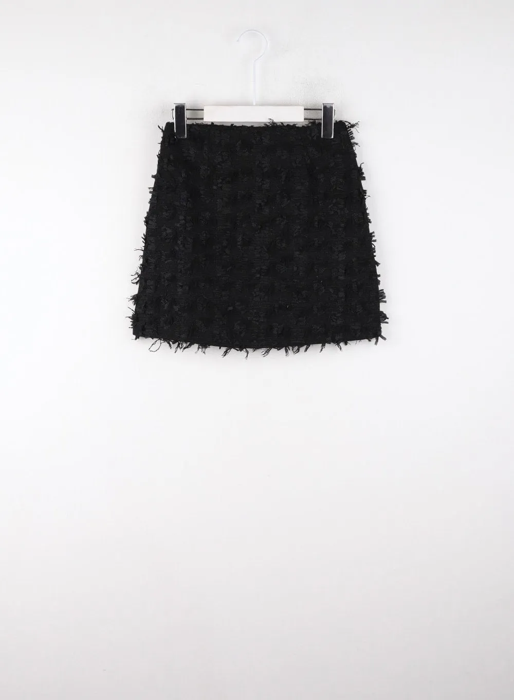 Middle Waist Distressed Tassel Mini Skirt CD328