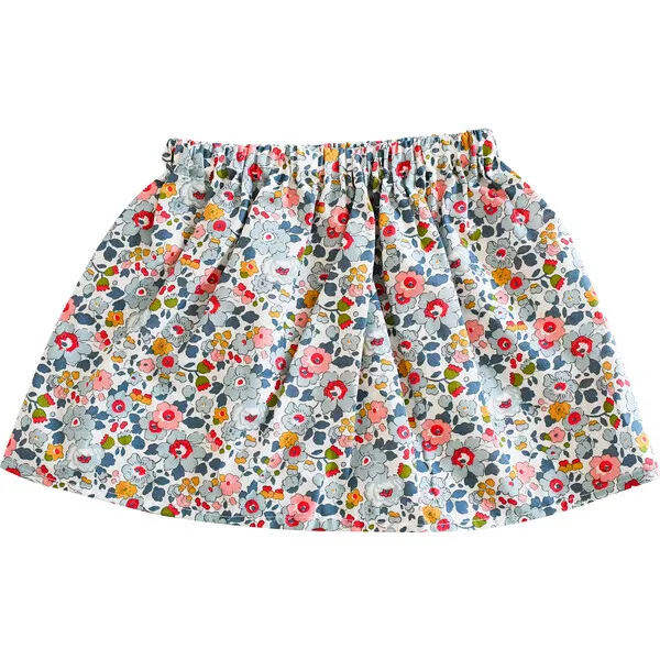 My Little Shop UK Liberty of London Girls Elasticated Skirt, Betsy Grey