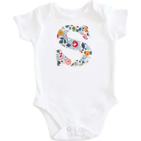 My Little Shop UK Liberty of London Personalised Short Sleeve Bodysuit