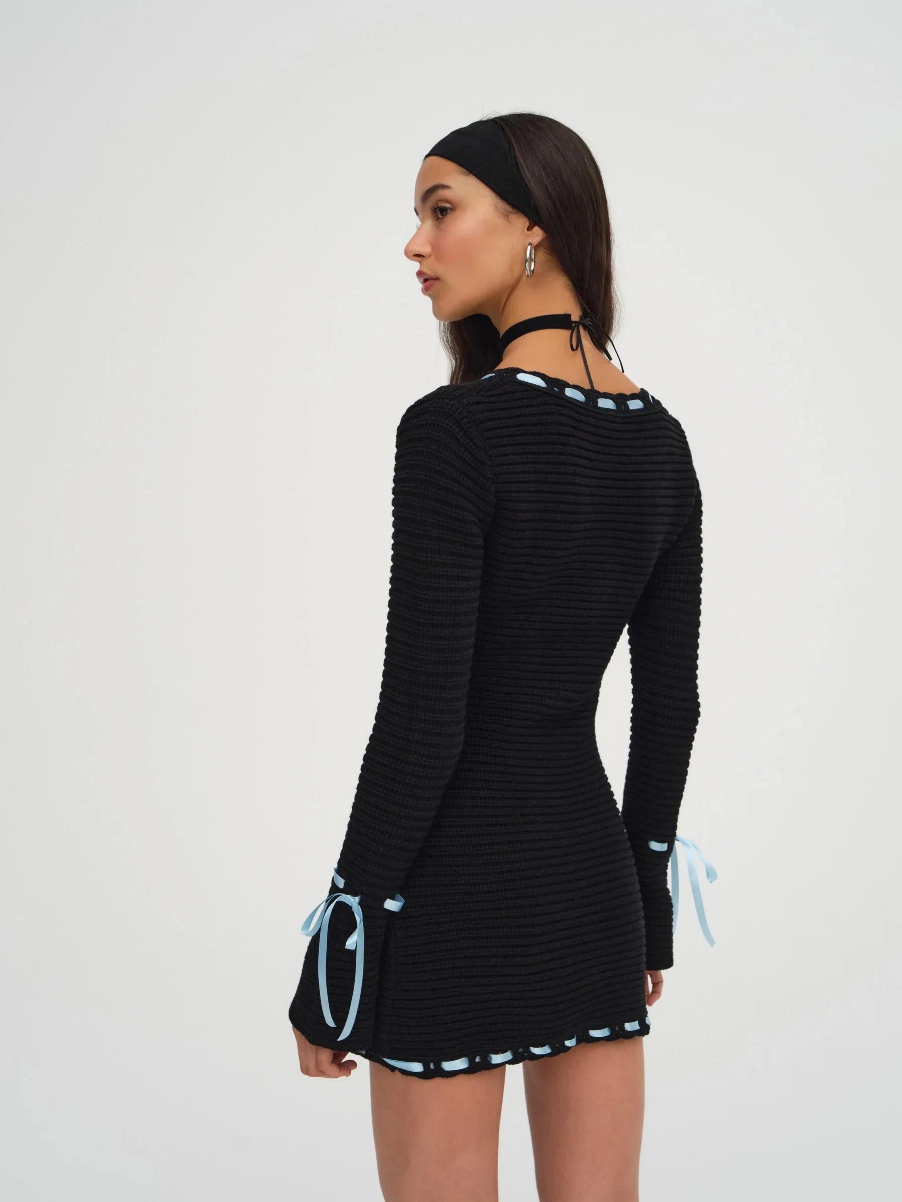 Olina Crochet Mini Dress