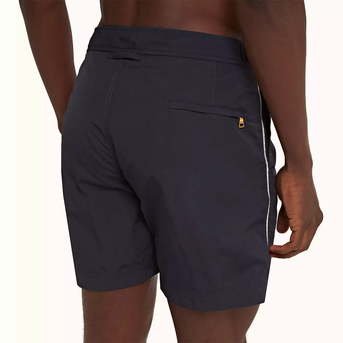 Orlebar Brown - Bulldog Tape Swim Shorts in Night Iris