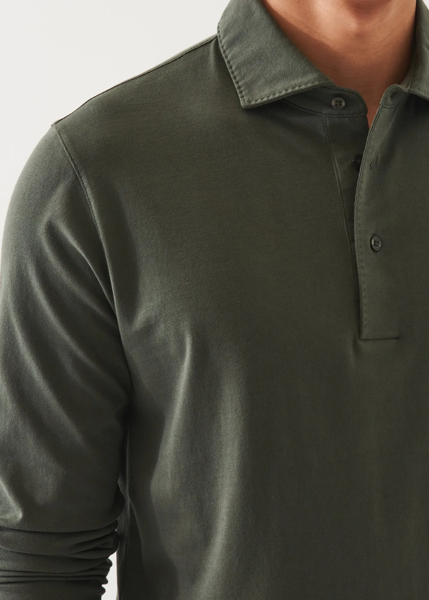 PIMA COTTON STRETCH LONG SLEEVE POLO