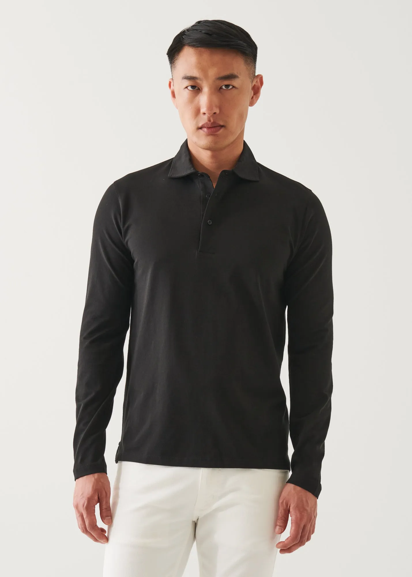 PIMA COTTON STRETCH LONG SLEEVE POLO