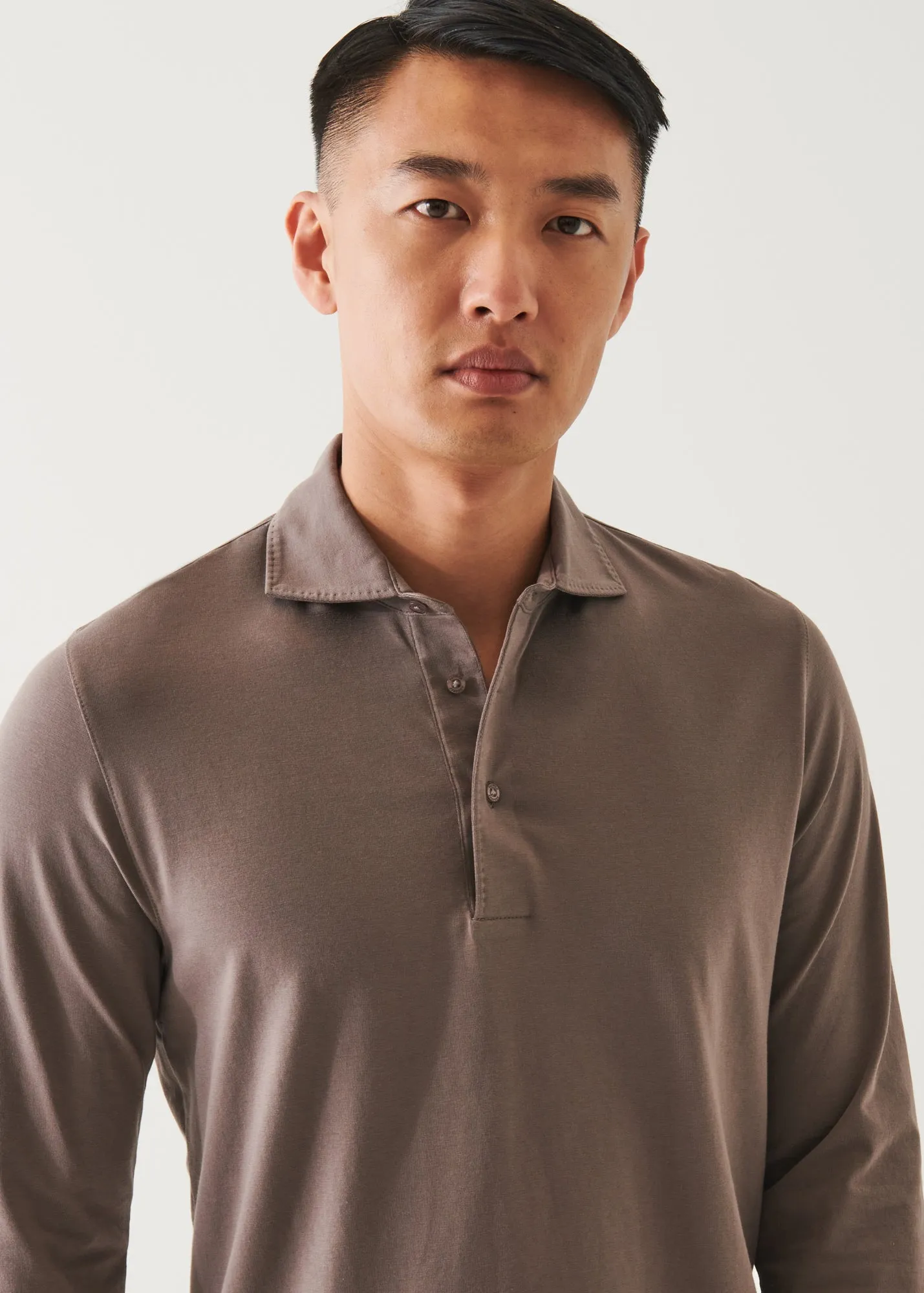 PIMA COTTON STRETCH LONG SLEEVE POLO