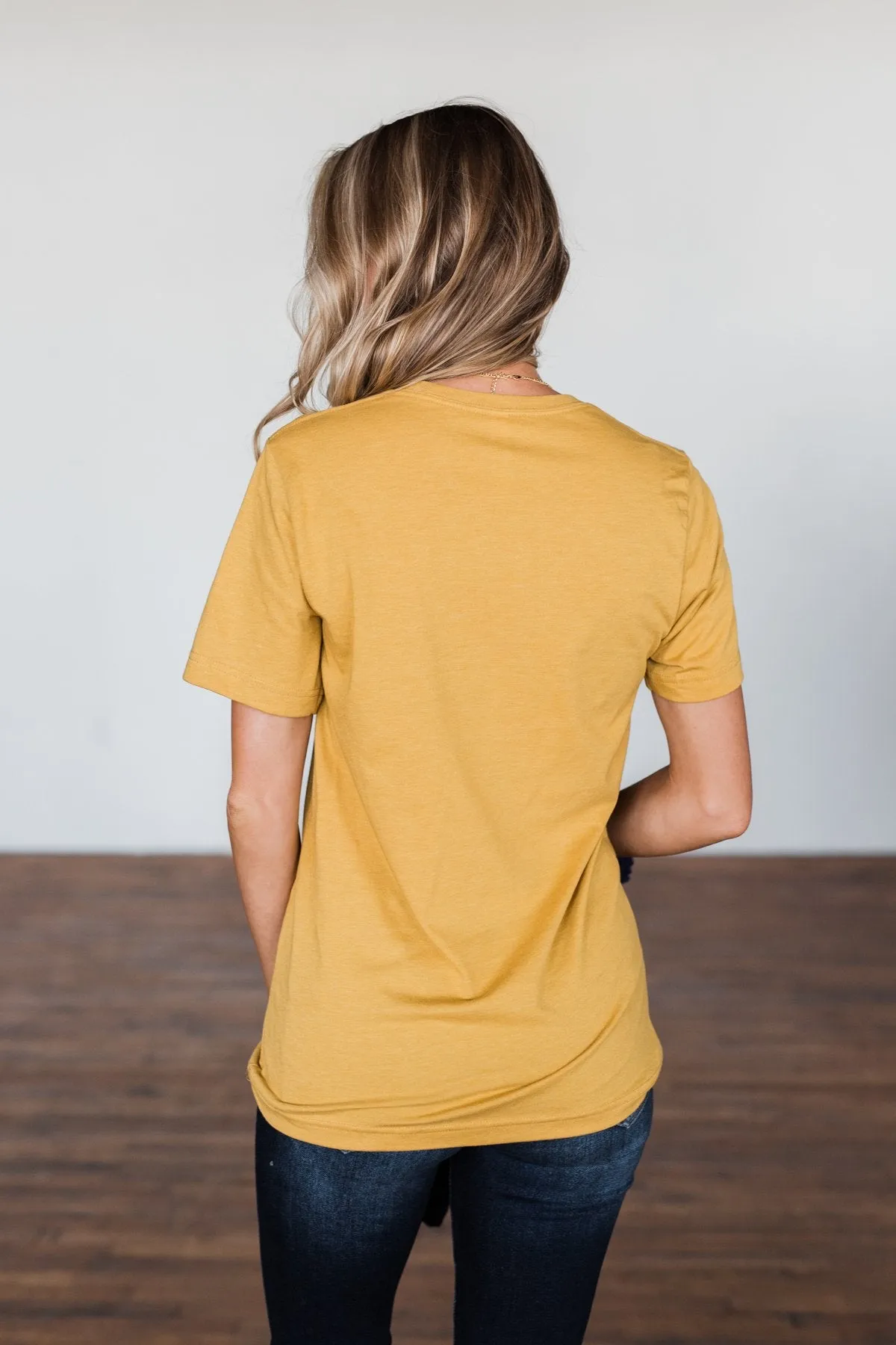 Pumpkin Is The Spice Of Life Graphic Tee- Mustard