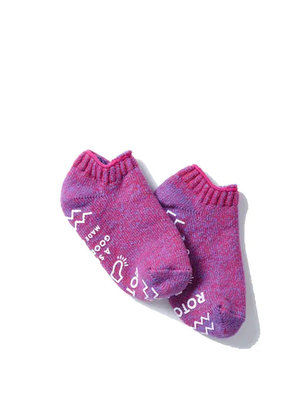 Rototo Pile Sock Slipper Dark Pink / Light Purple