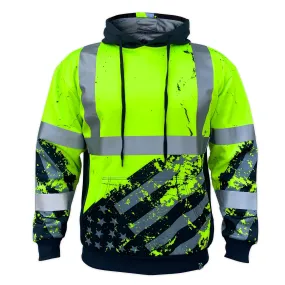 SafetyShirtz Men's SS360° American Grit Class 3 Safety Hoodie