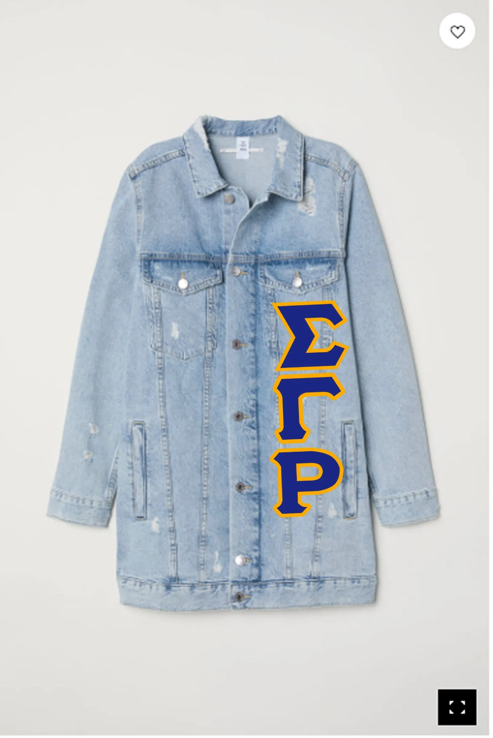 Sigma Gamma Rho Long Jean Jacket