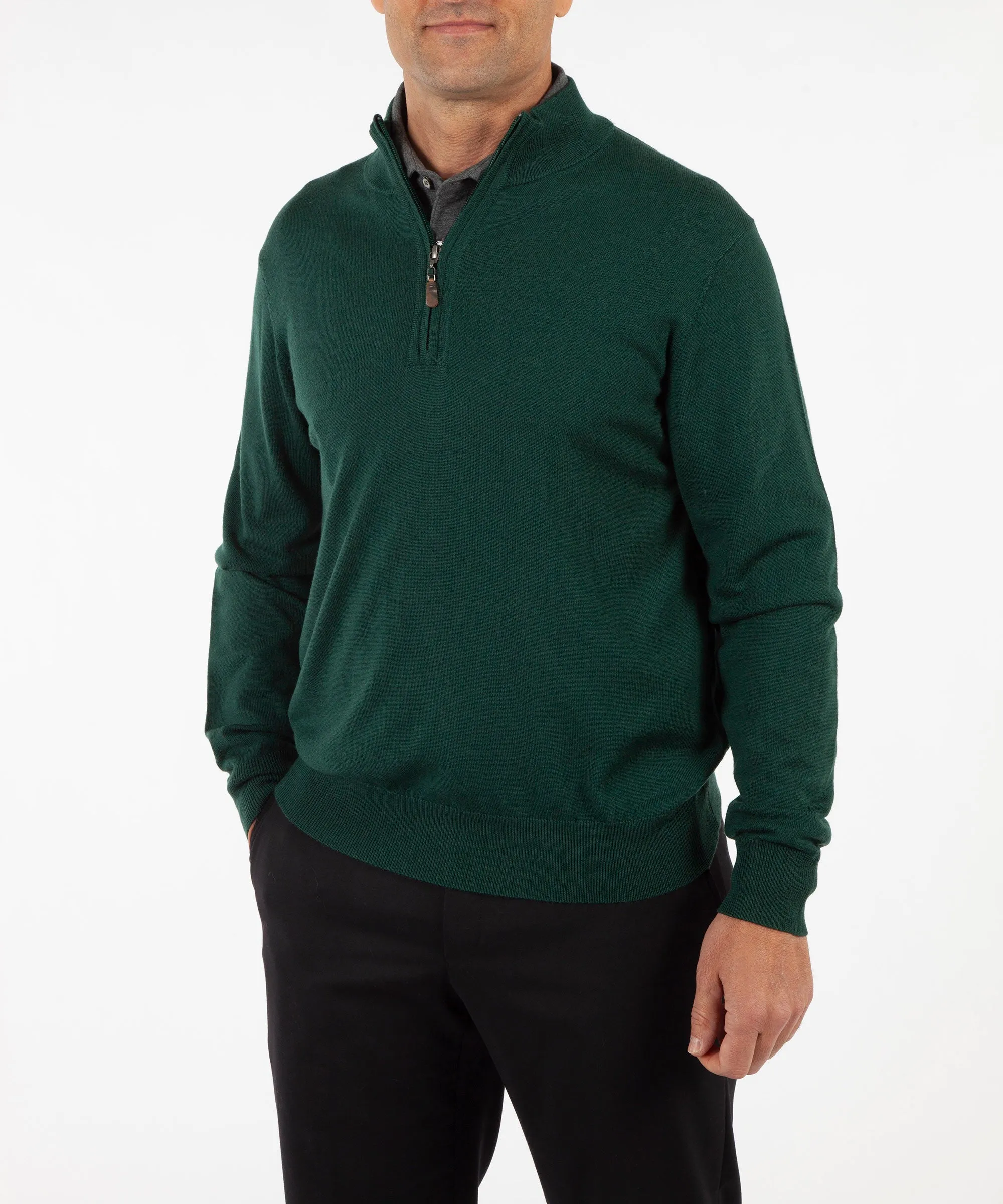 Signature 100% Merino Wool Quarter-Zip Sweater