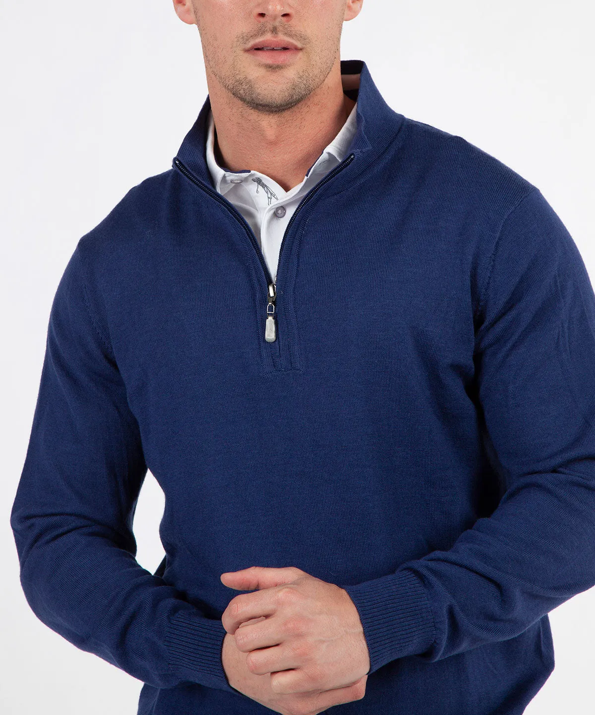 Signature 100% Merino Wool Quarter-Zip Sweater