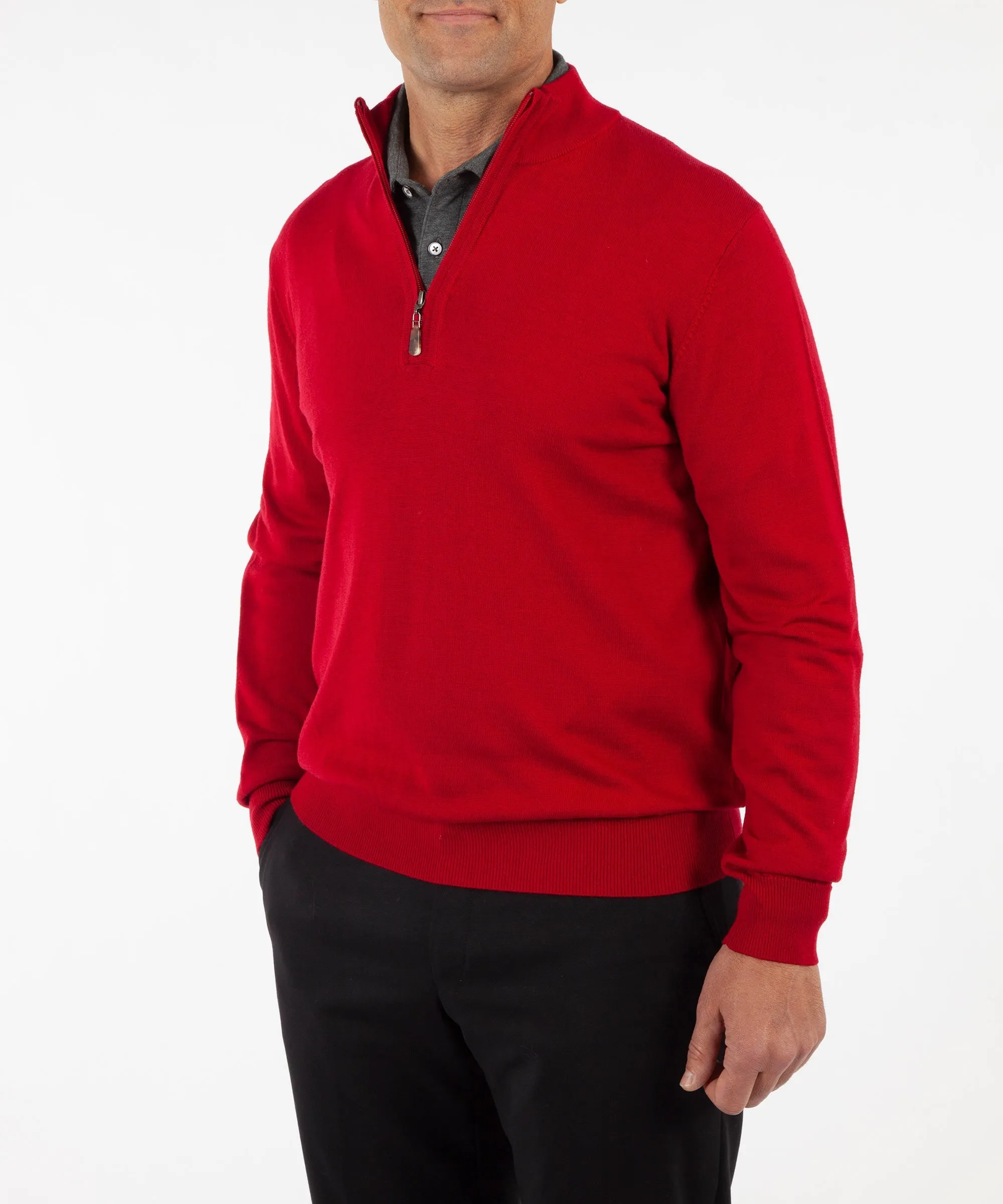 Signature 100% Merino Wool Quarter-Zip Sweater