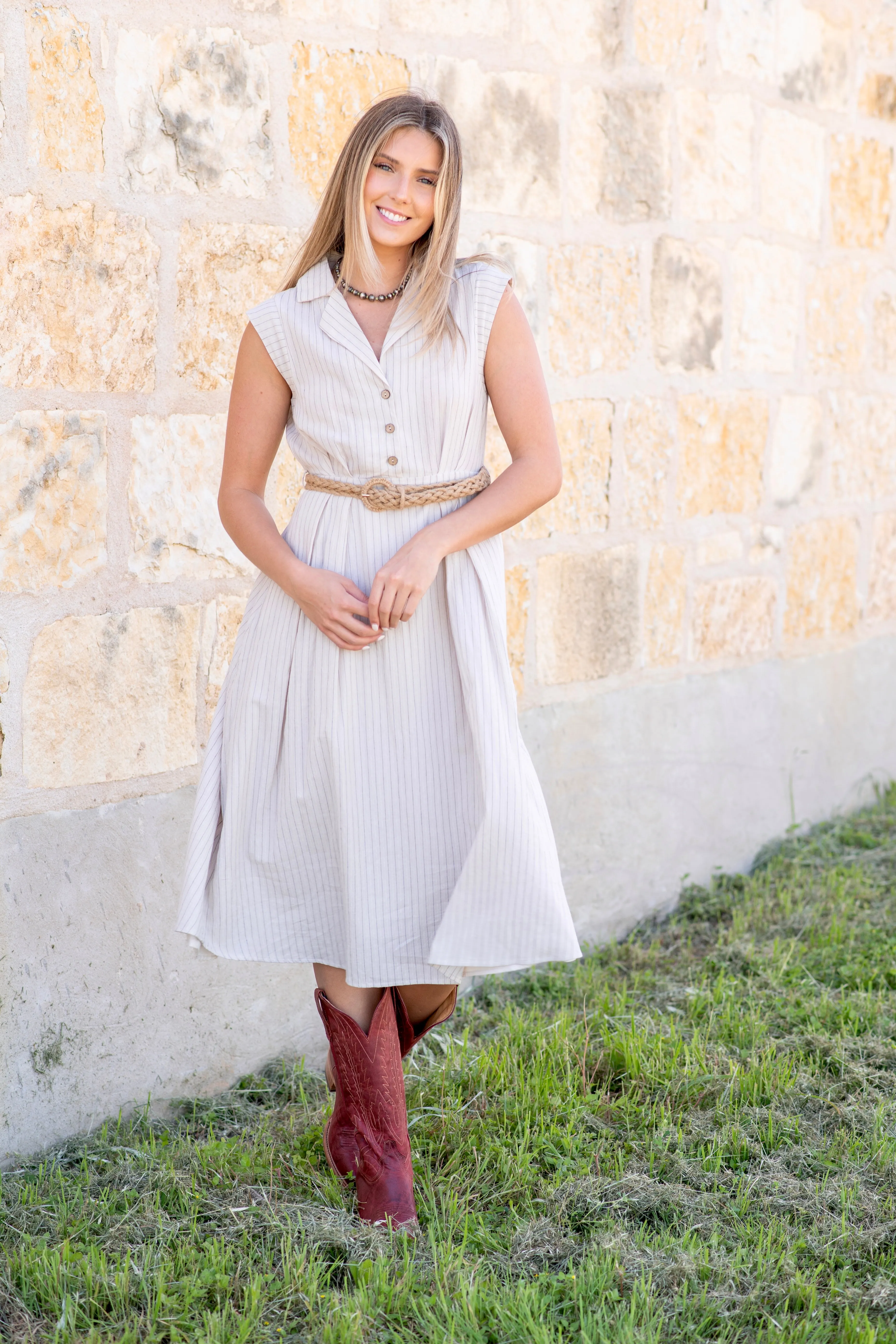 Striped Linen Dress